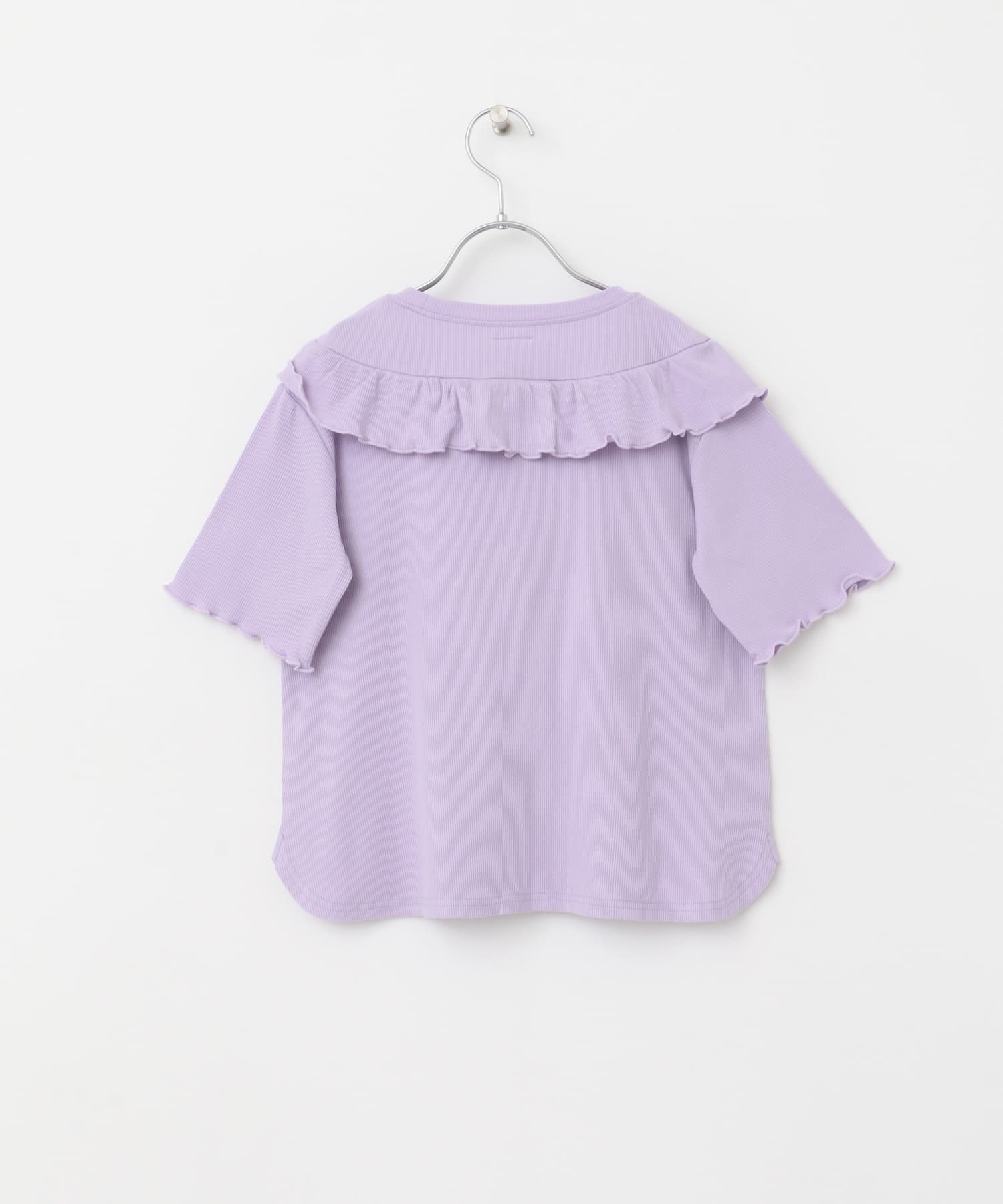 メローフリルリブTシャツ(KIDS) PURPLE 105