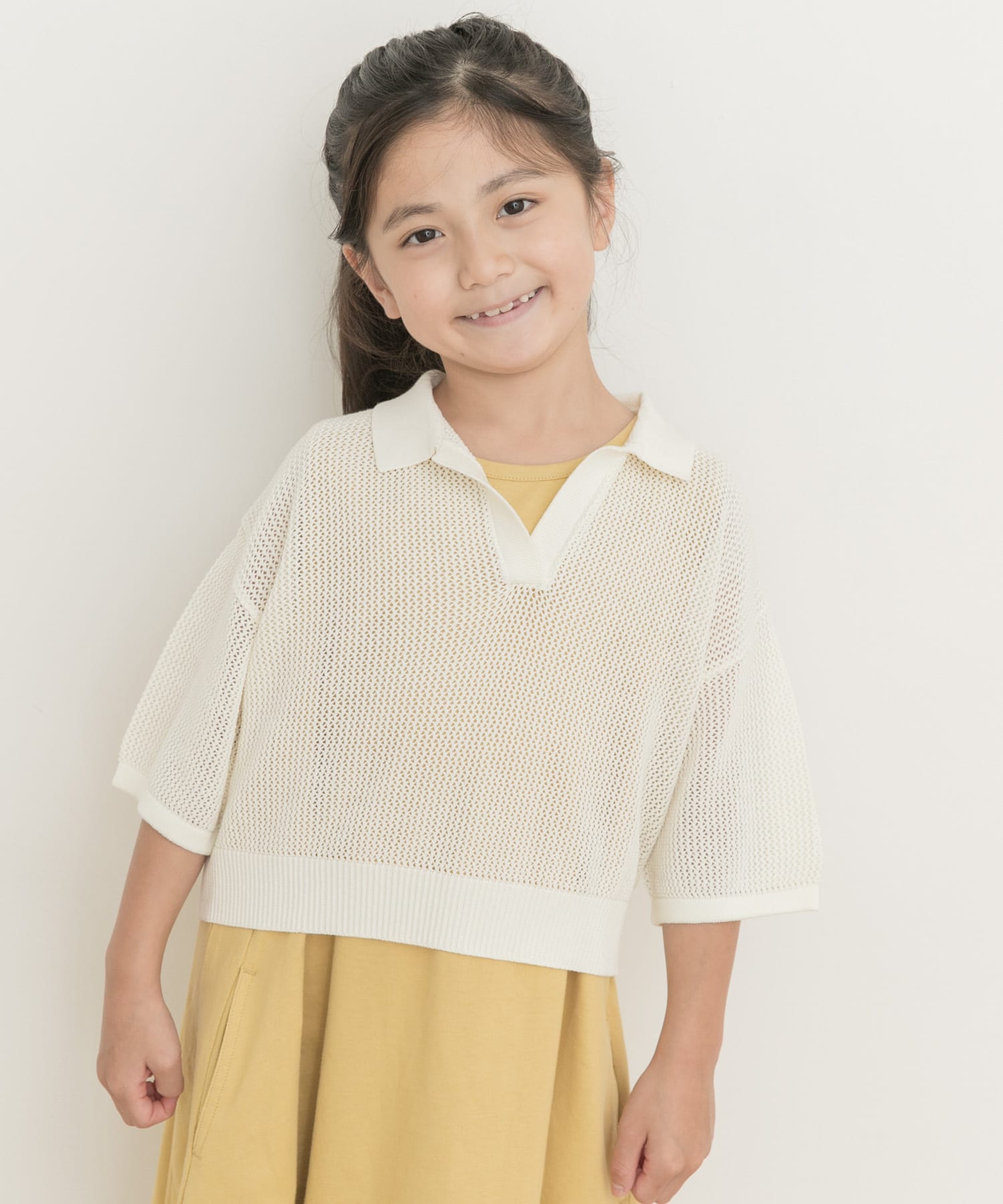 クロップドメッシュシャツ(KIDS)