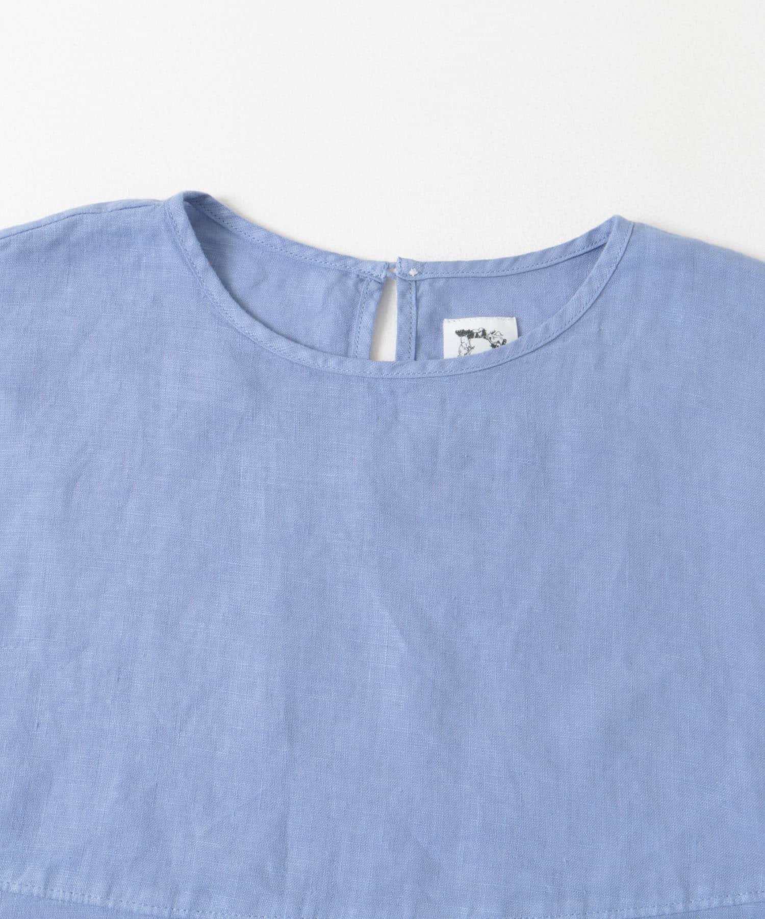 『親子リンク』リネンバルーンスリーブブラウス(KIDS) BLUE 105