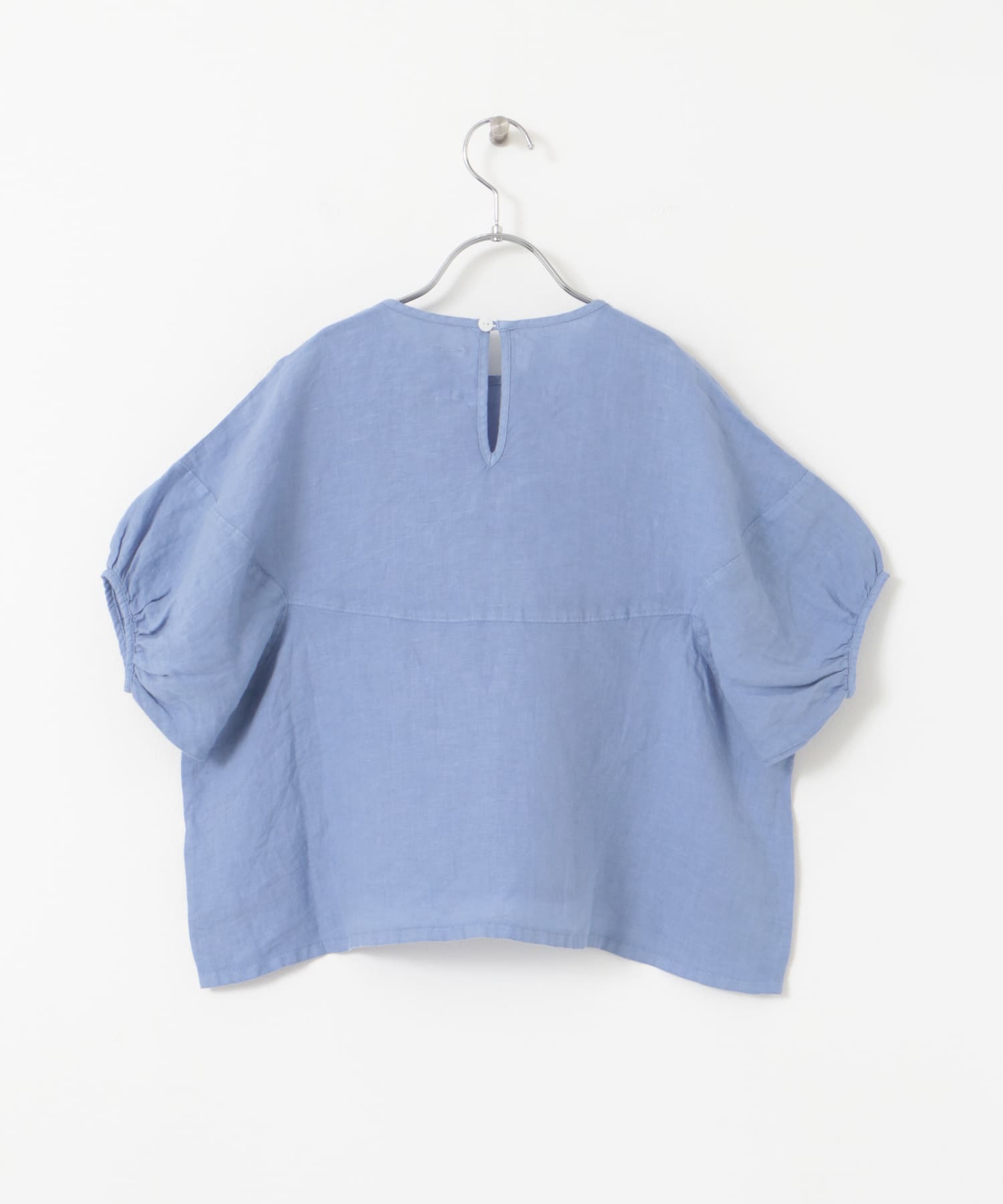 『親子リンク』リネンバルーンスリーブブラウス(KIDS) BLUE 105