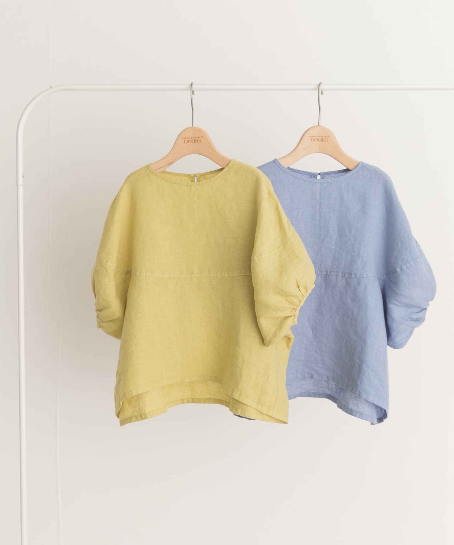 『親子リンク』リネンバルーンスリーブブラウス(KIDS) LIME 120