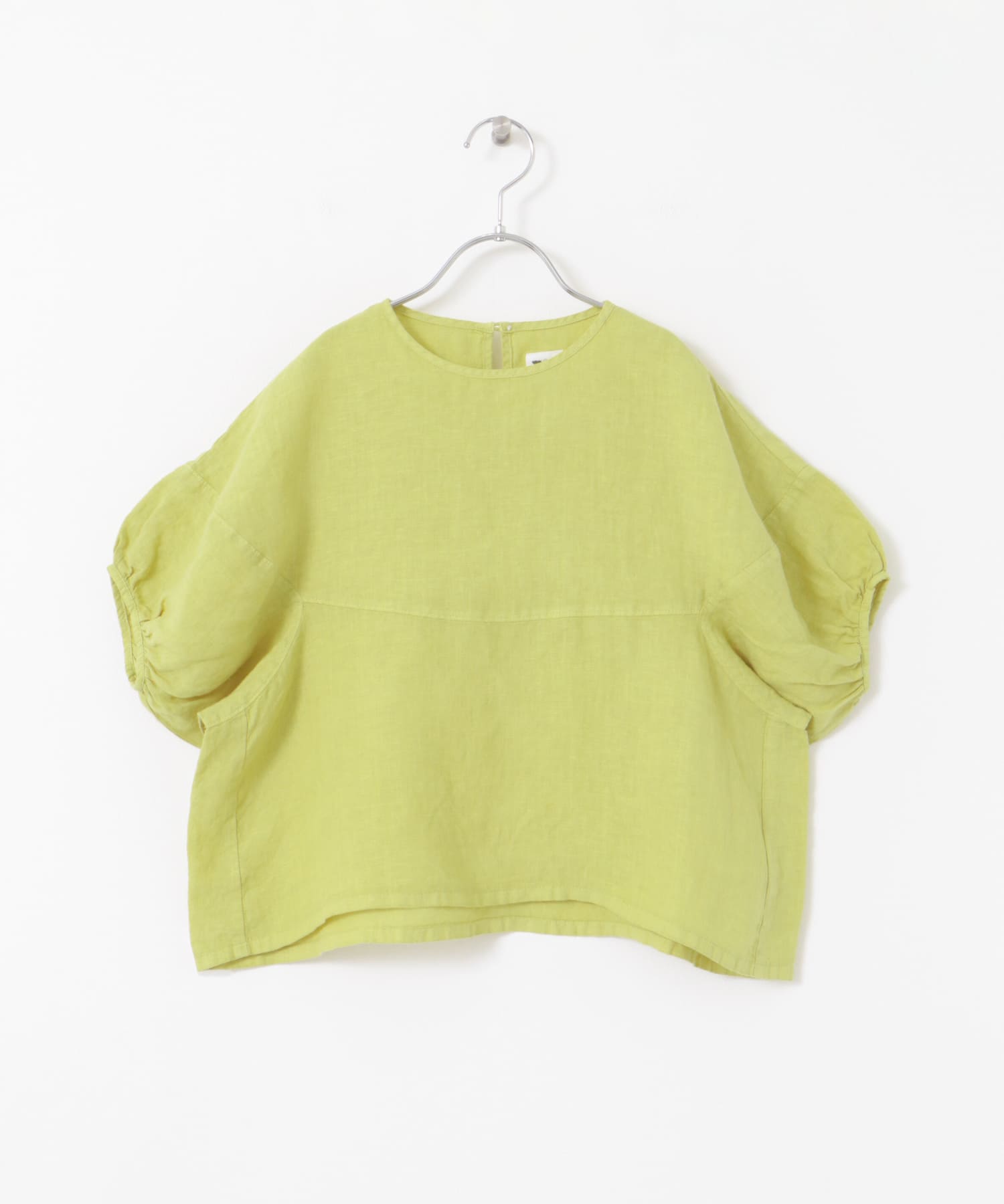 『親子リンク』リネンバルーンスリーブブラウス(KIDS) LIME 105