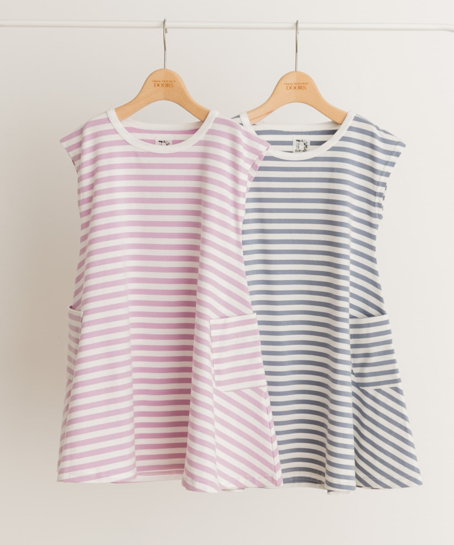 ボーダーフレアワンピース(KIDS) PURPLE 120