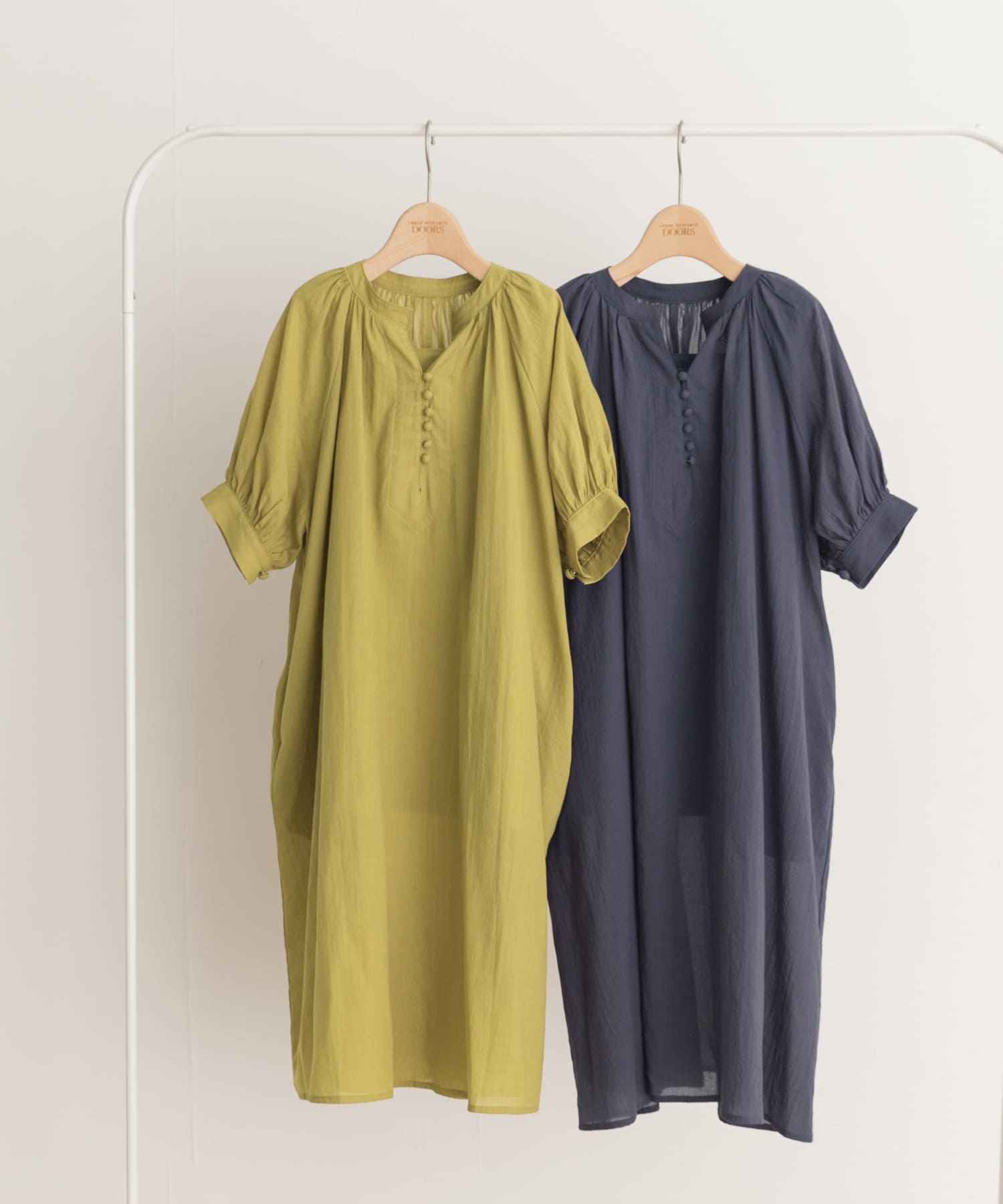 『親子リンク』コットンボイルカフタンワンピース(KIDS) Y.KHAKI 105