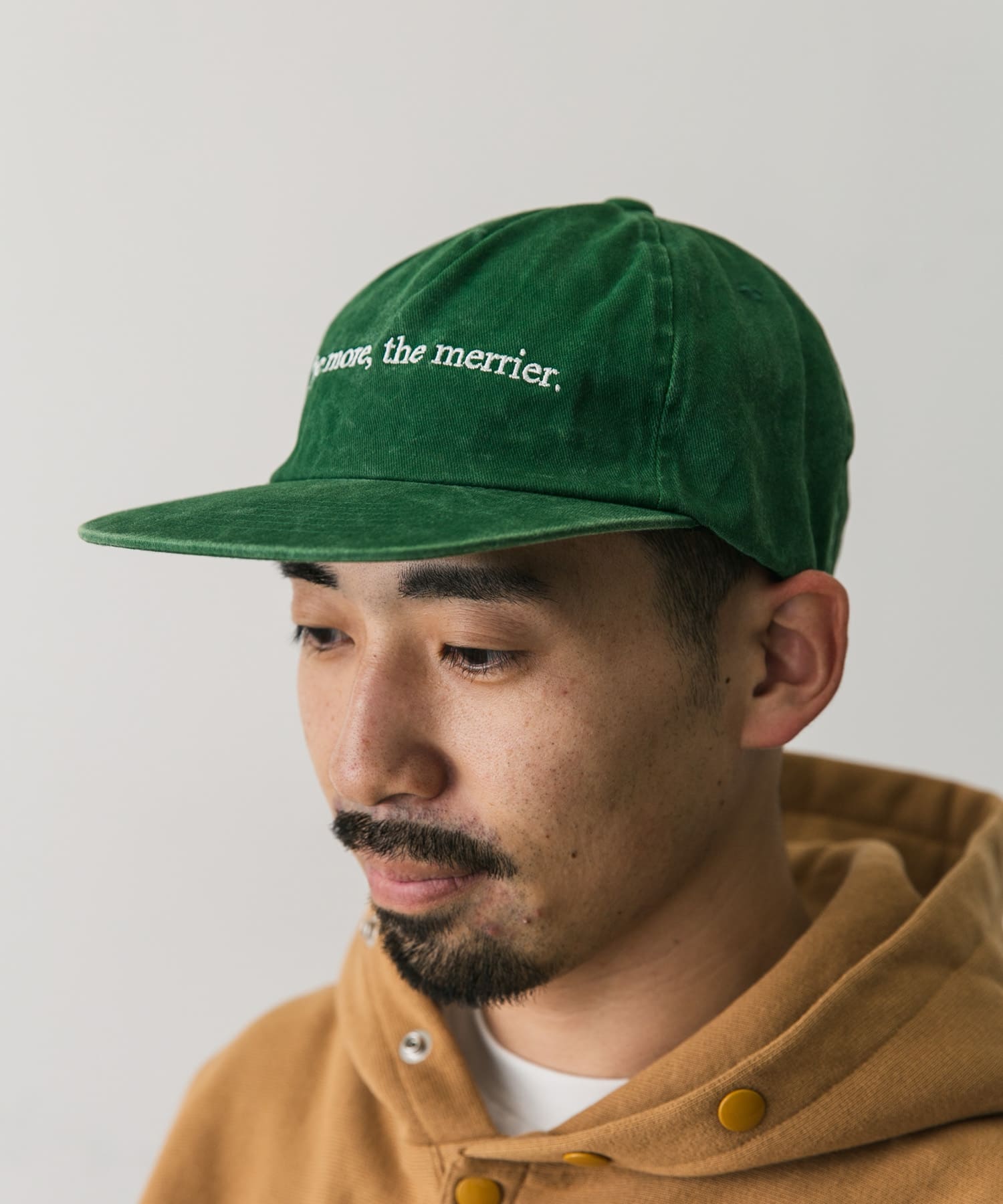 ピグメント刺繍キャップ GREEN -