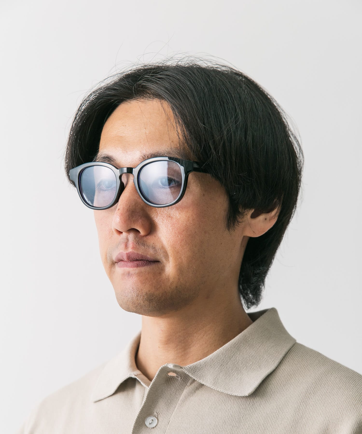 ウェリントンサングラス BLK/BLUE -