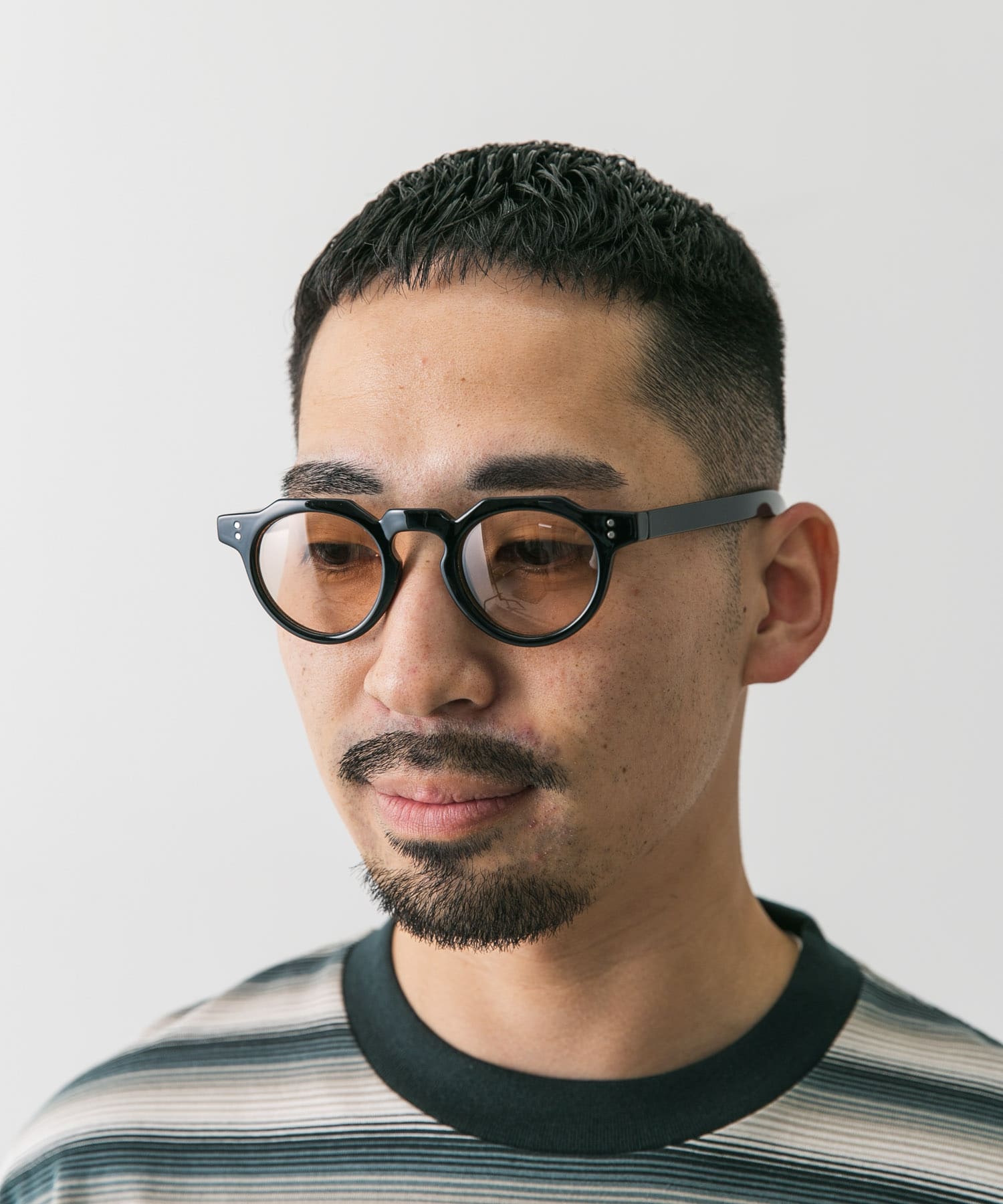 クラウンパントサングラス BLK/BROWN -