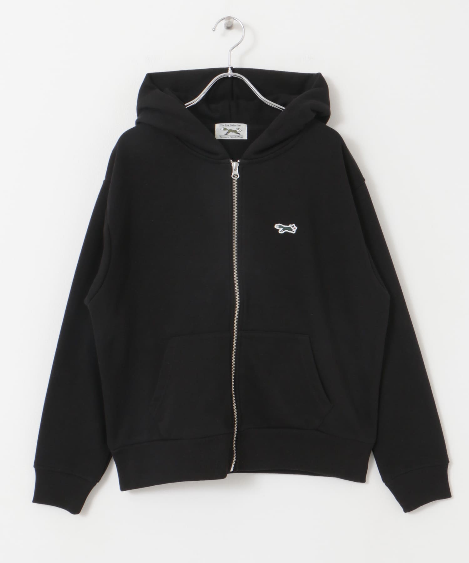 『別注』PENNEYS×DOORS　 THE FOX 裏毛ジップパーカー BLACK M