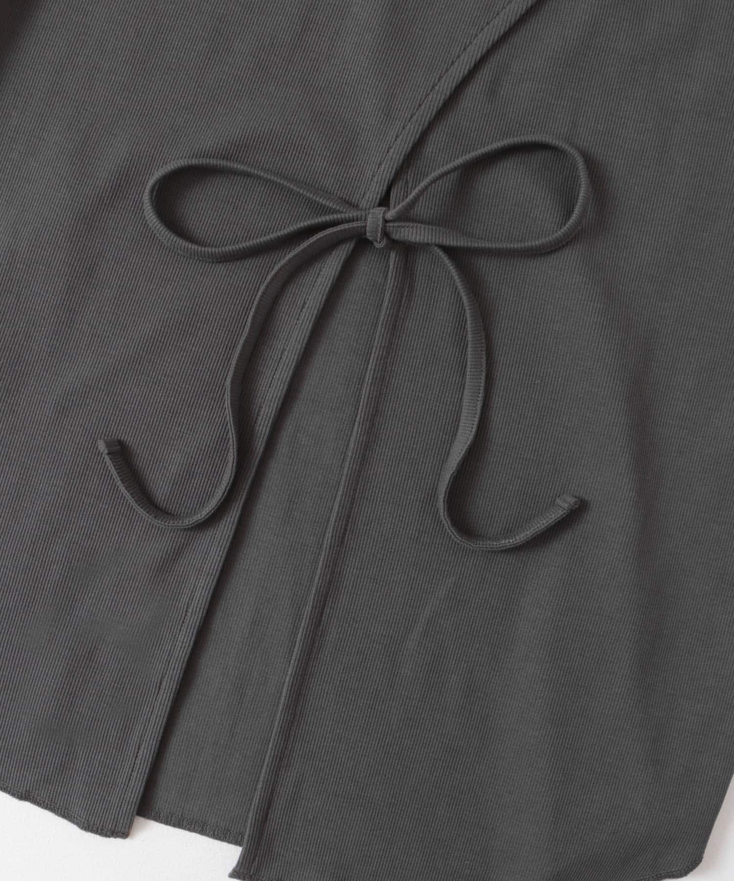 GIZAコットンバックデザインプルオーバー CHARCOAL M