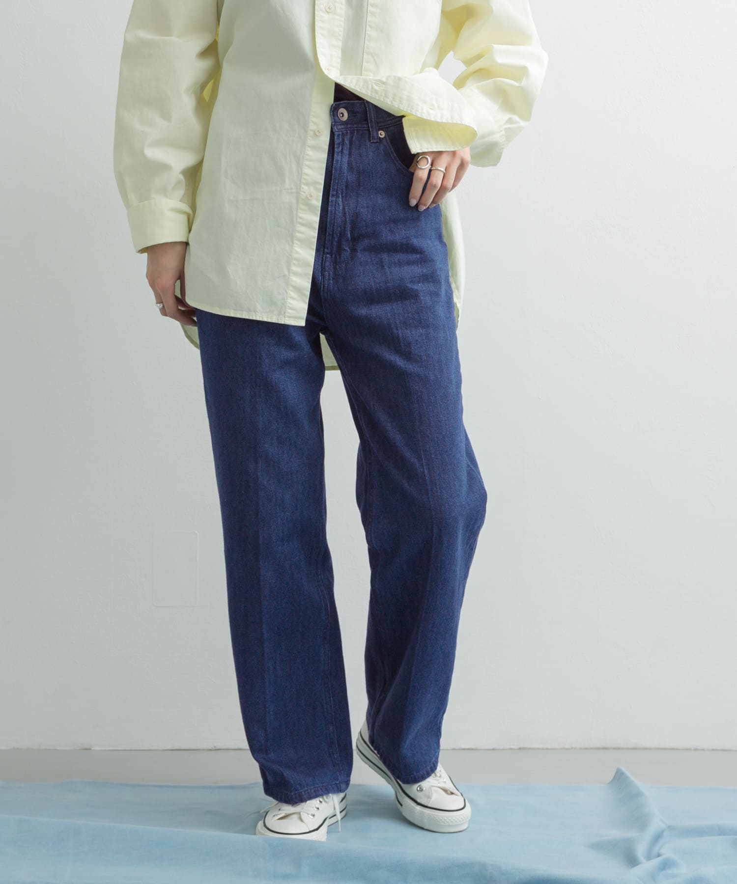 FERRE JEANS ワイドストレートパンツ イタリア製 33 FERRE JEANS