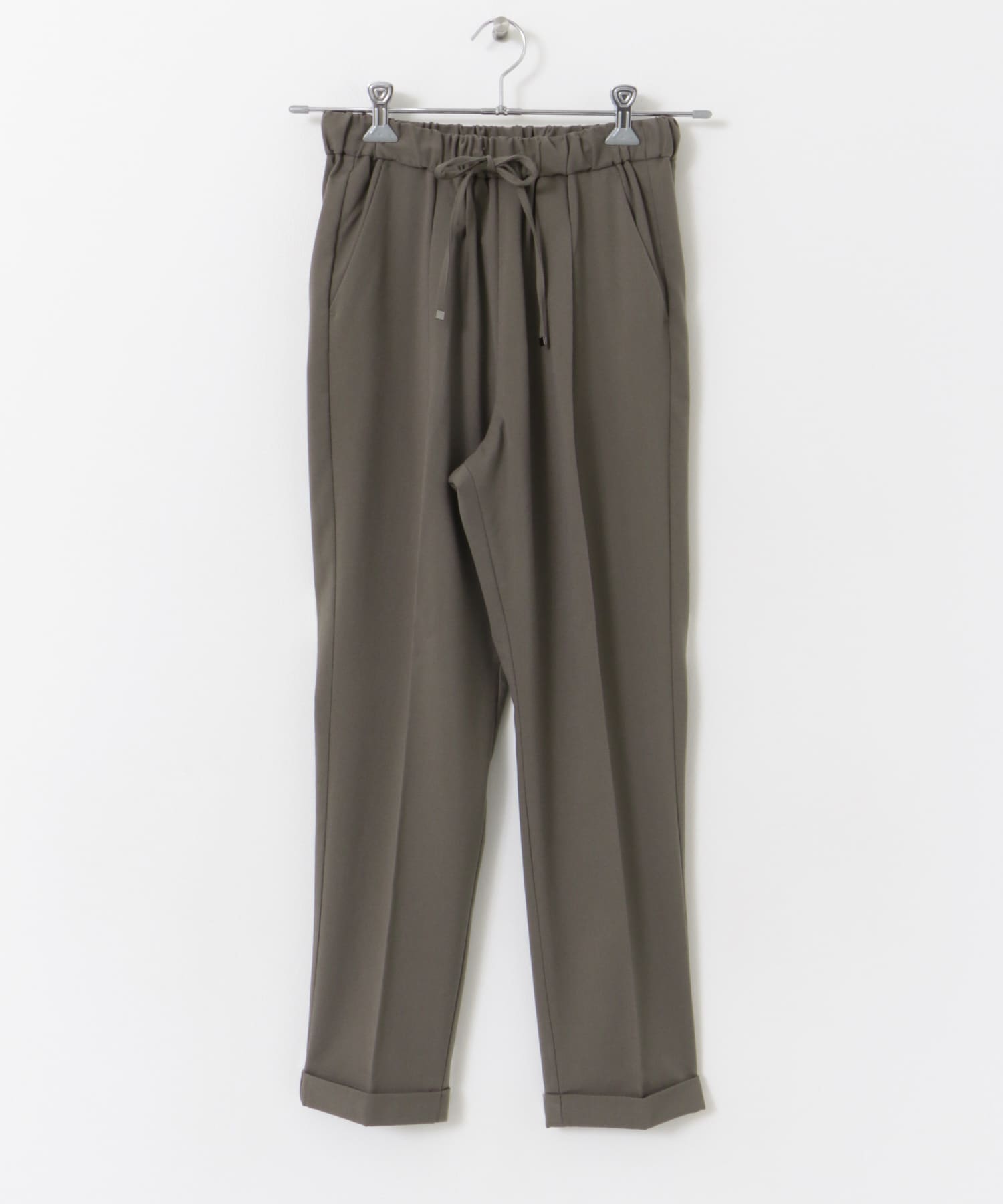 ツイルストレッチテーパードイージーパンツ KHAKI XS