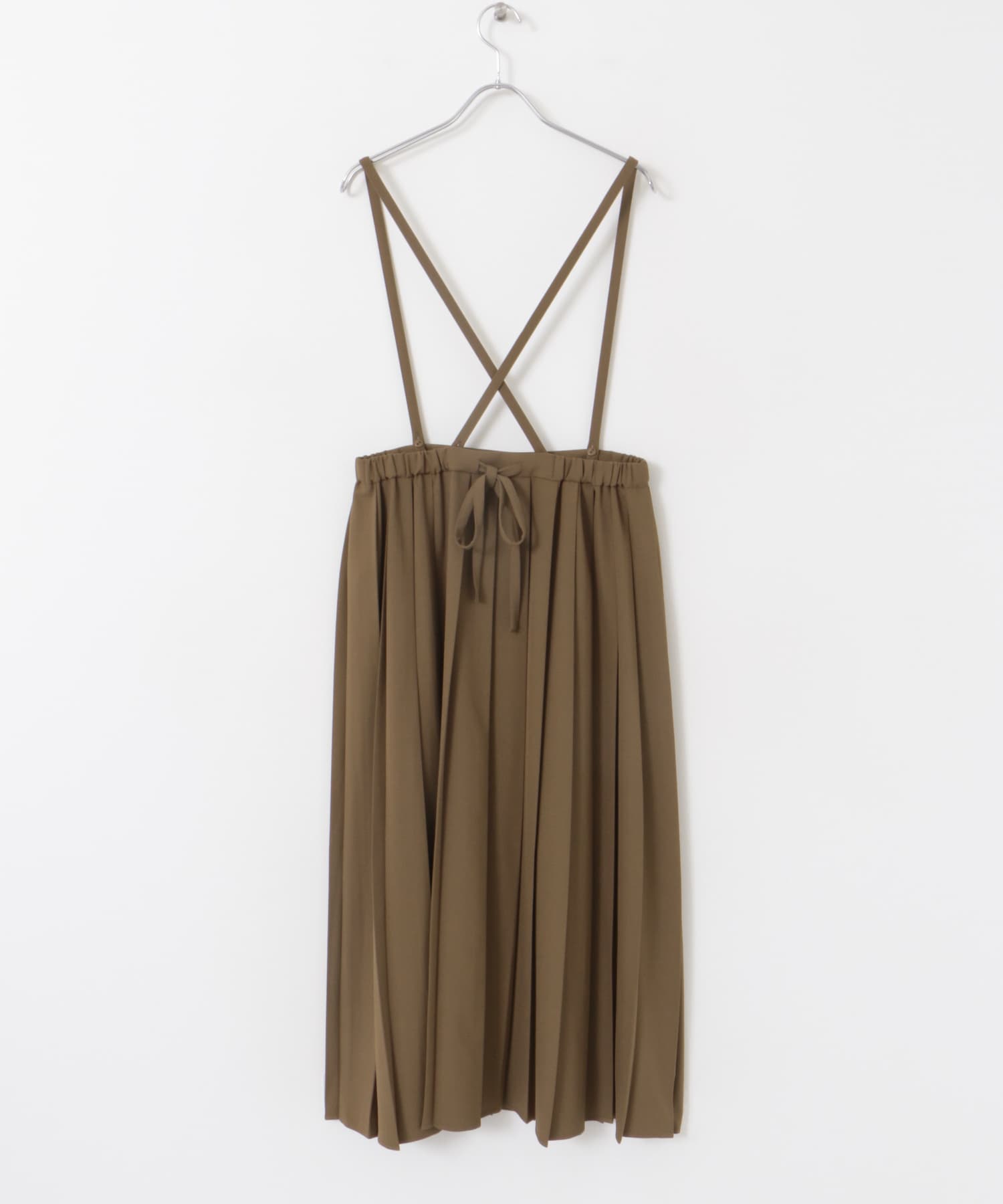 プリーツサロペットスカート CAMEL M