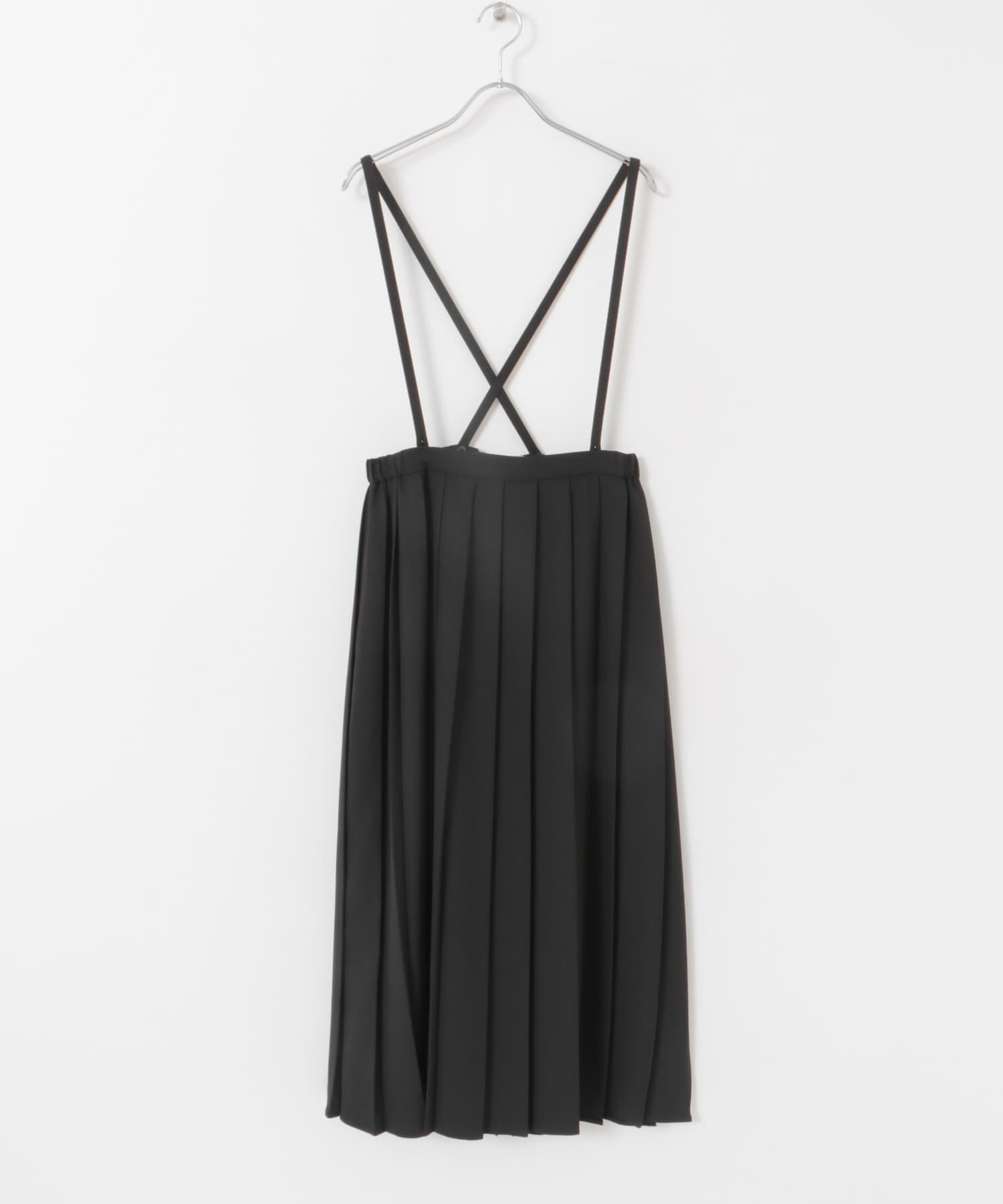 プリーツサロペットスカート BLACK M