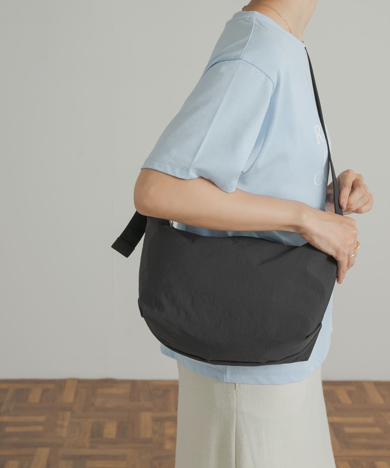 ウォッシャブルミニショルダーバッグ BLACK one