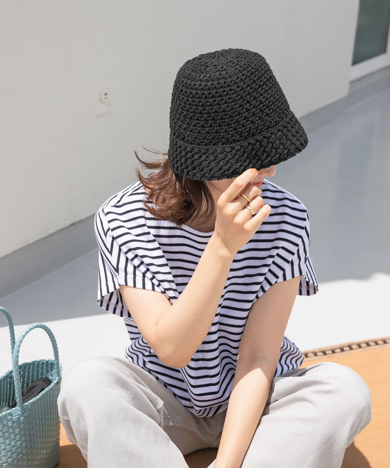 スカシアミベルハット BLACK one