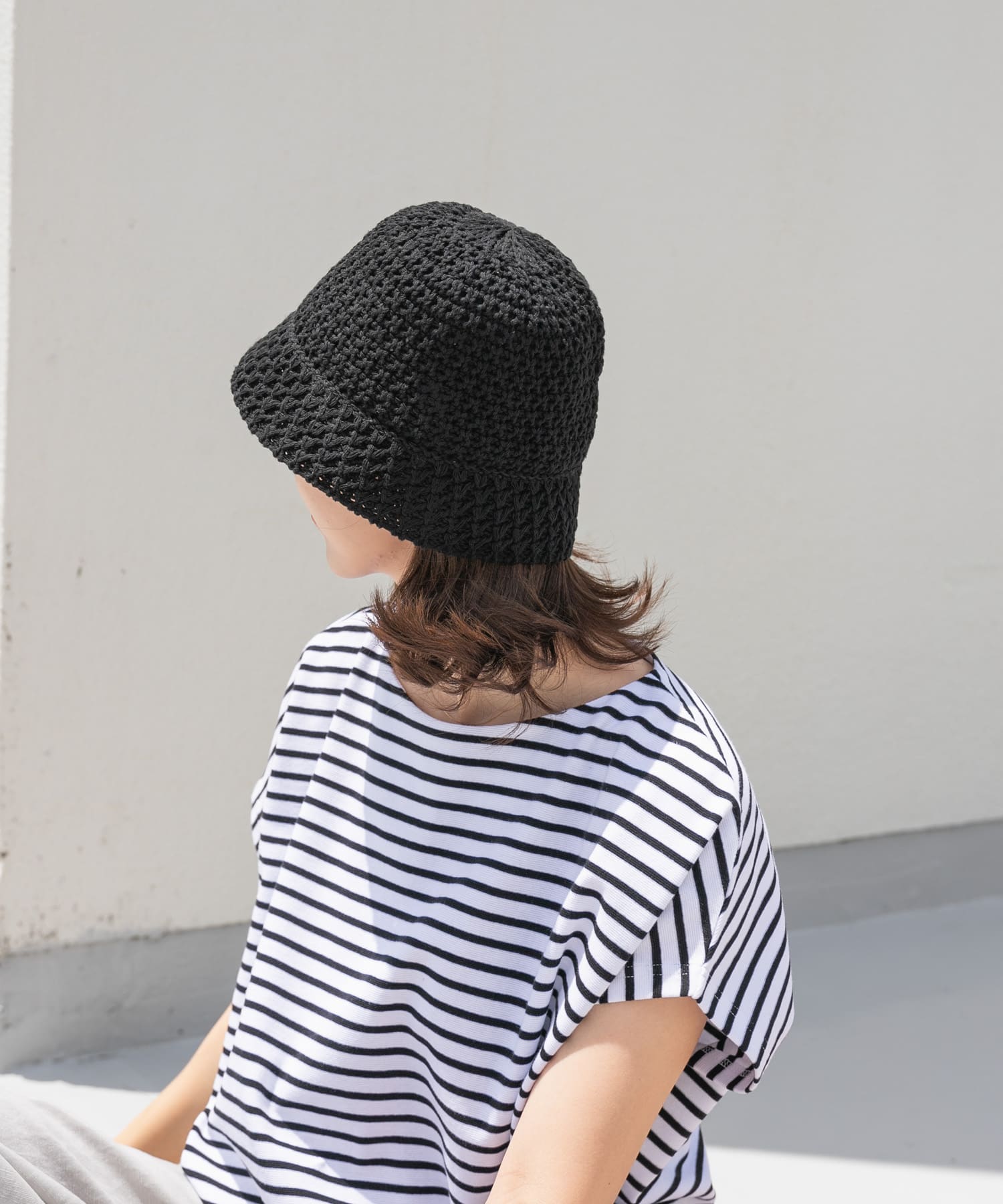 スカシアミベルハット BLACK one