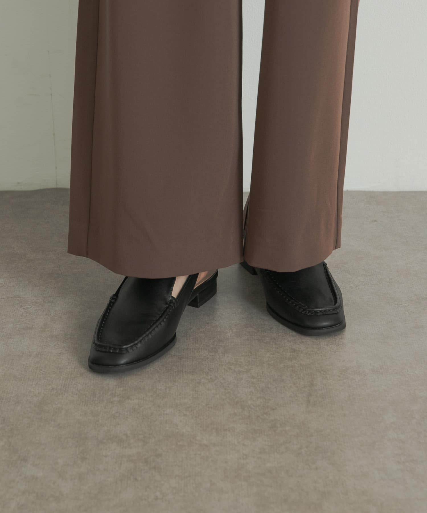 スリングローファー BLACK 36