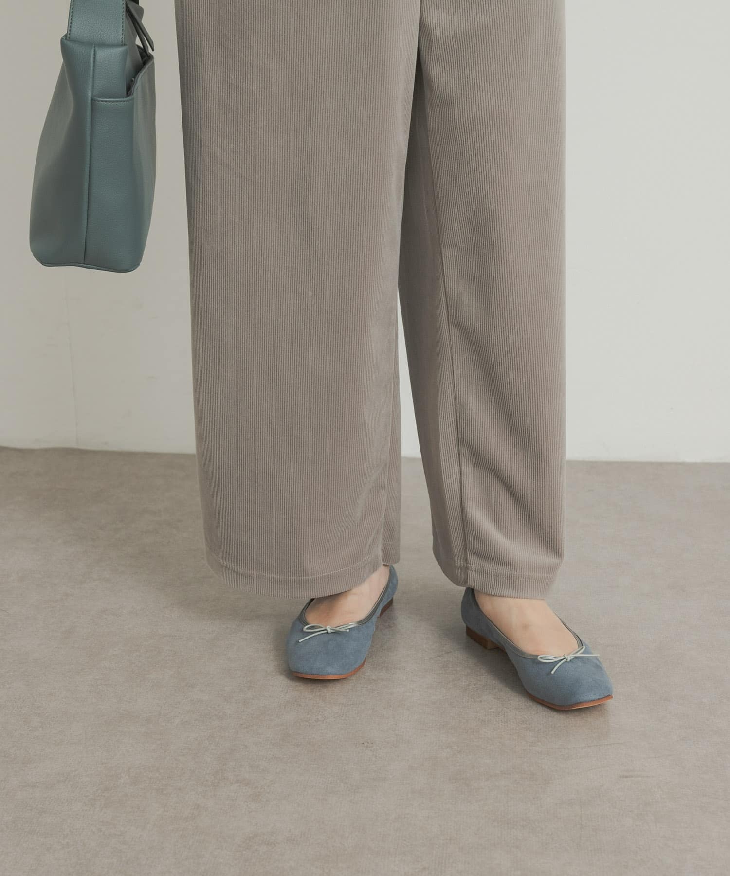 やわらかスエードバレエシューズ BLUE 36