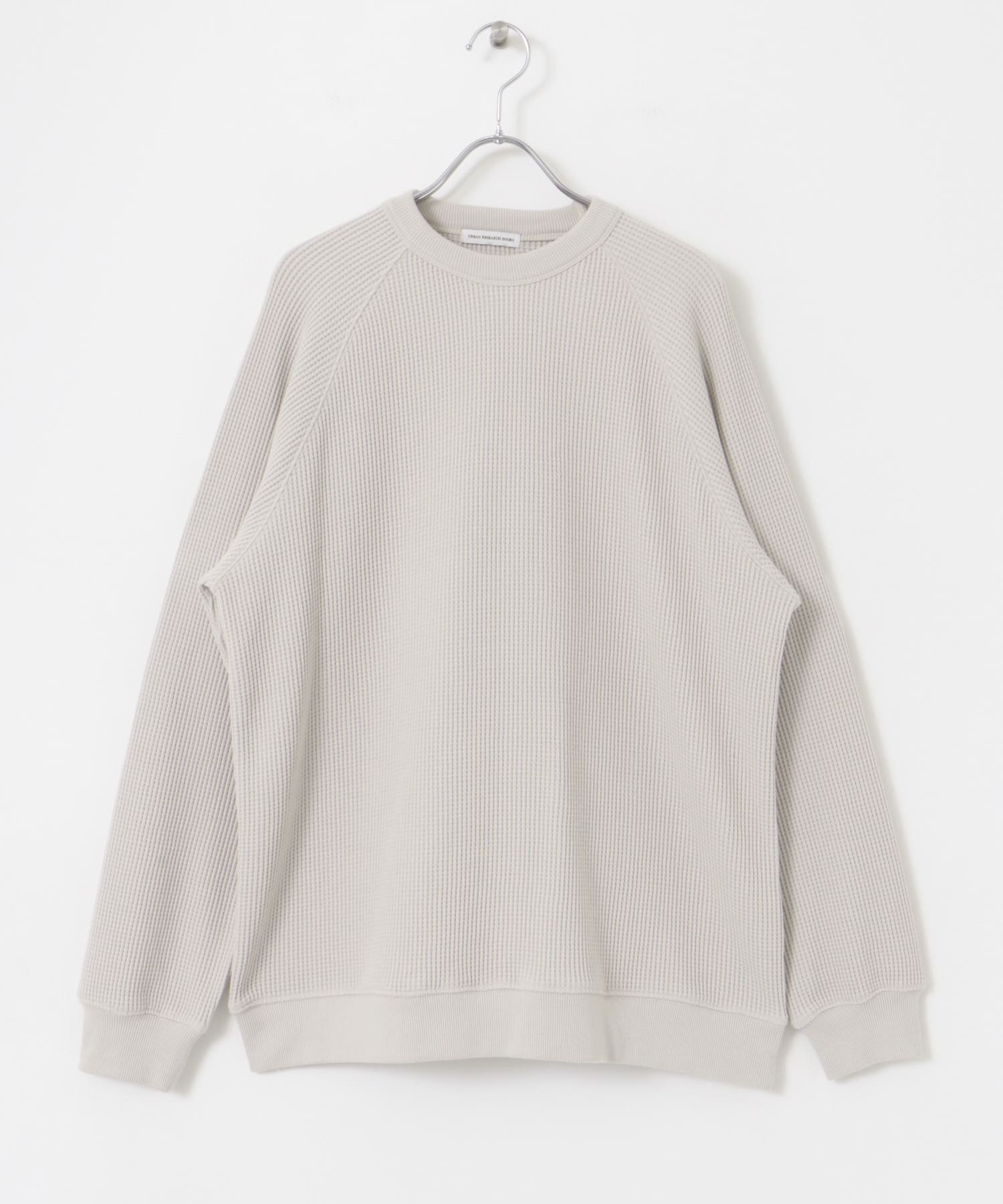 『UR TECH』ワッフルロングスリーブTシャツ GREIGE M