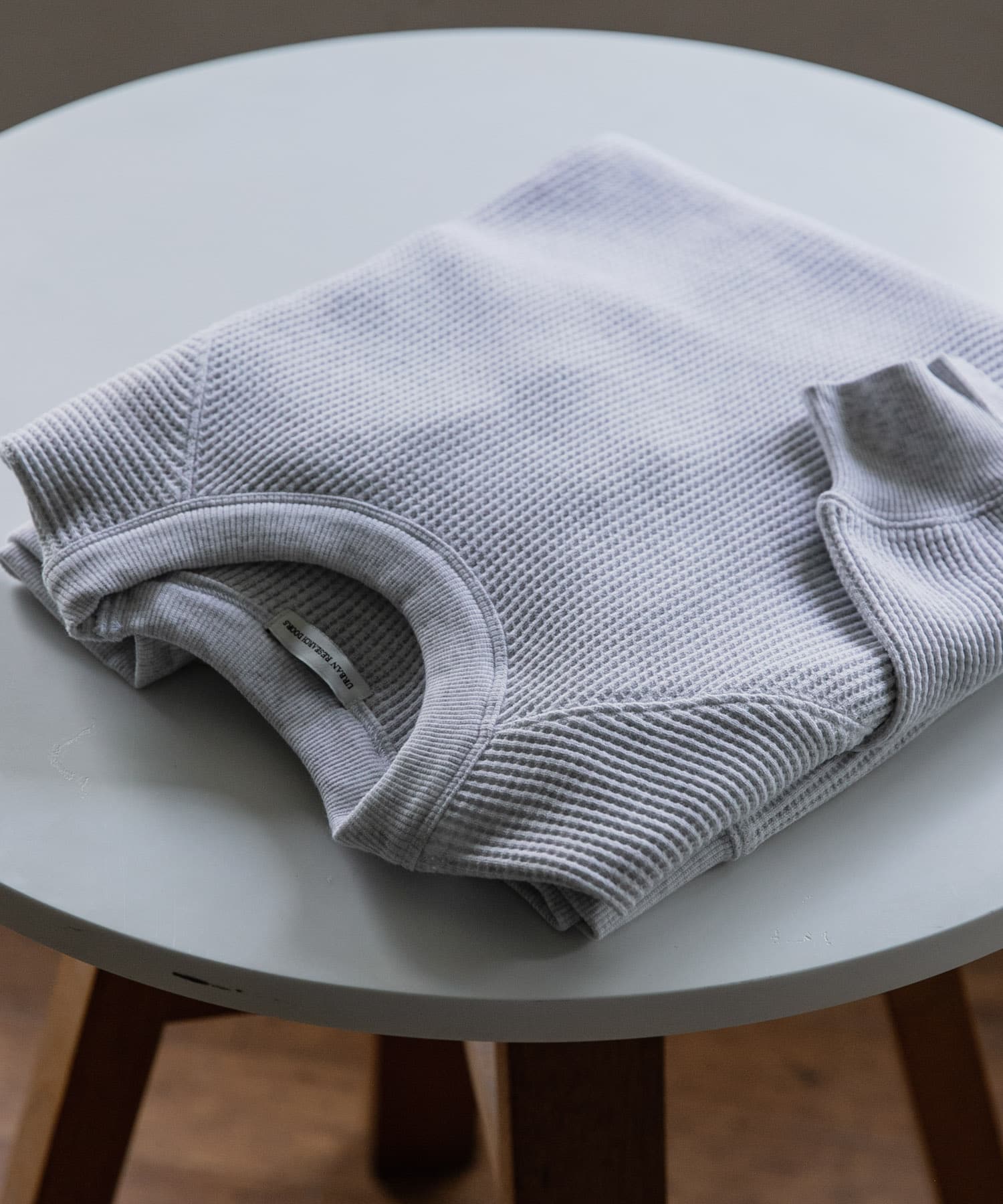 『UR TECH』ワッフルロングスリーブTシャツ MIX WHITE M