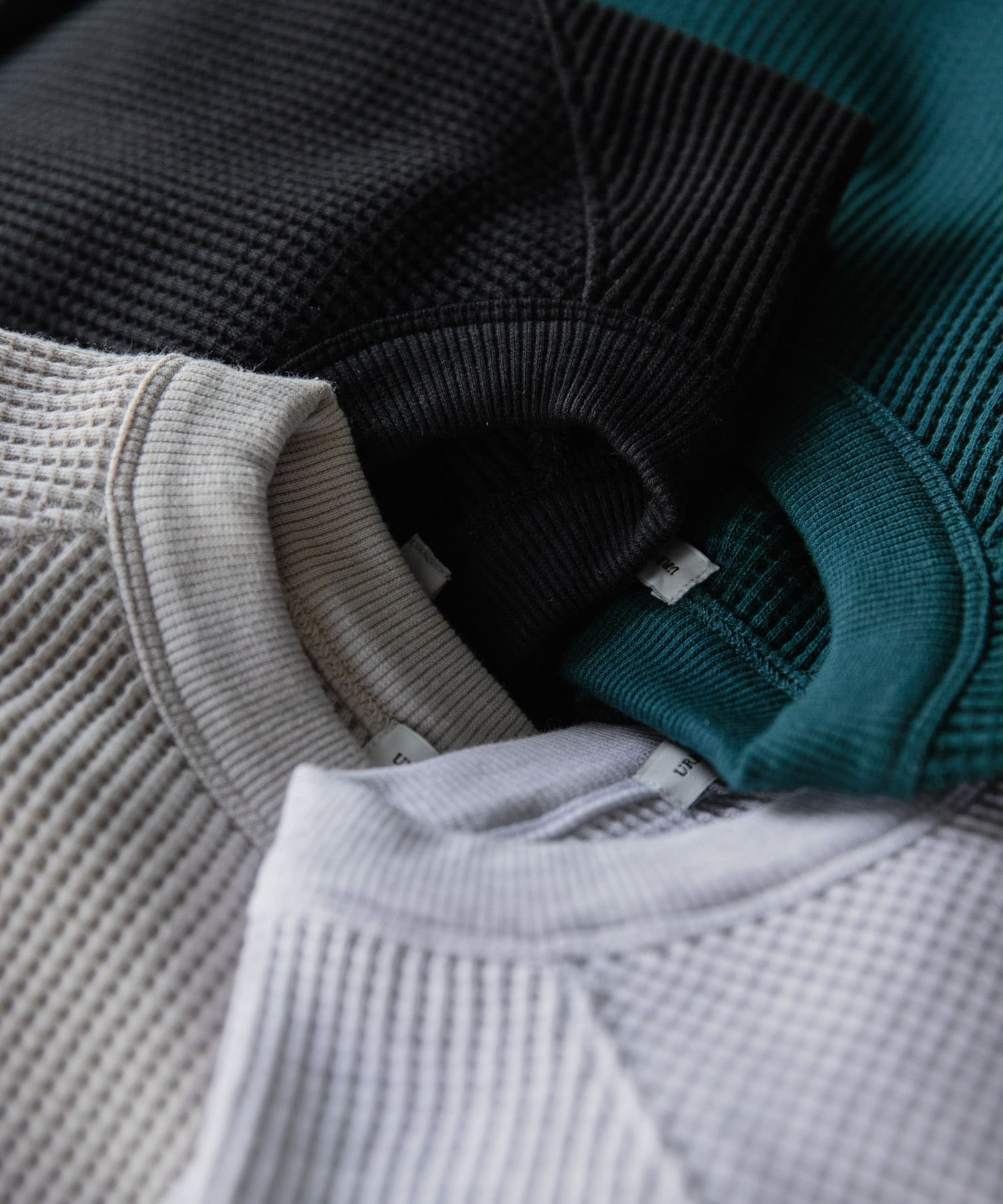 『UR TECH』ワッフルロングスリーブTシャツ MIX WHITE L