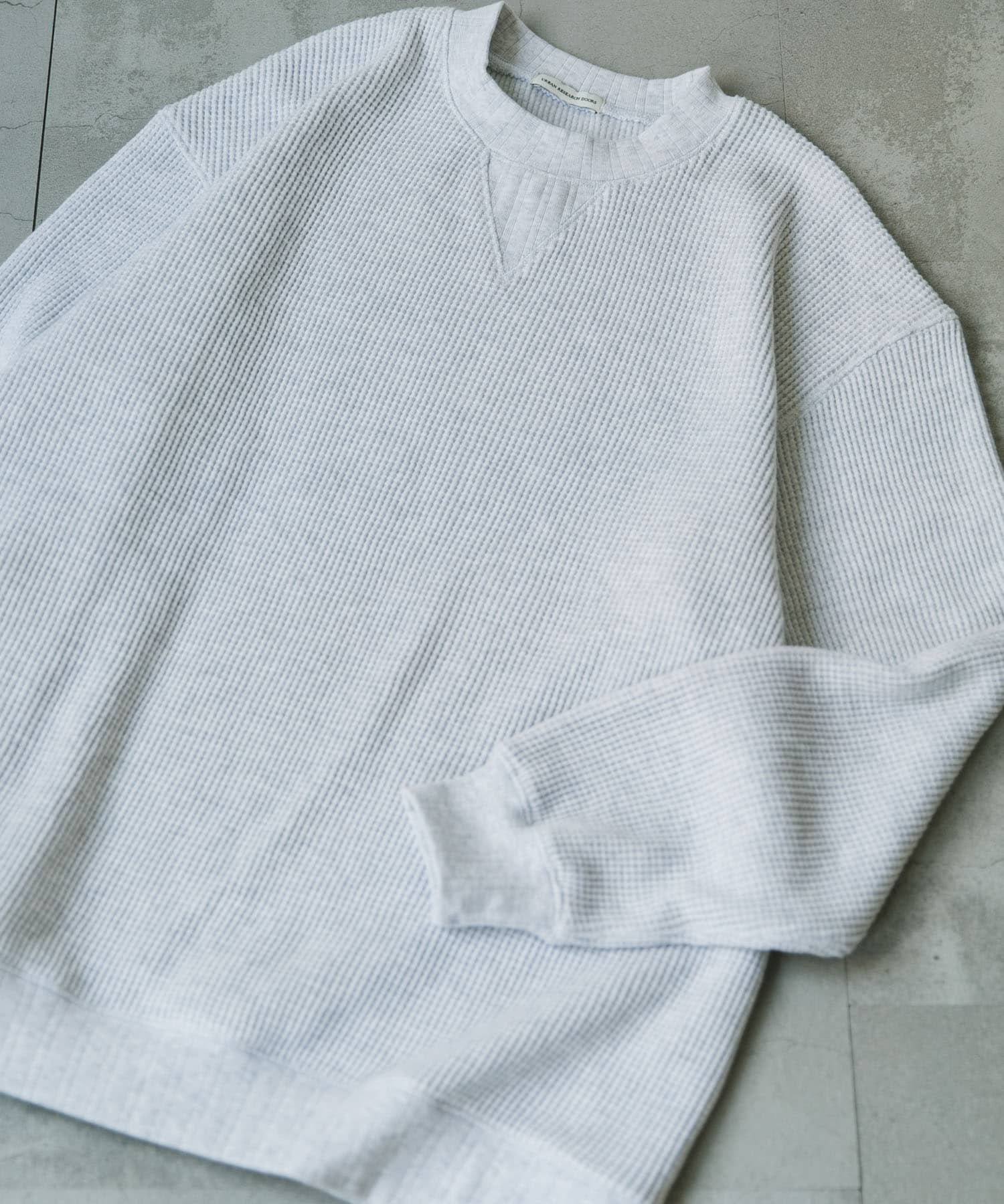 『XLサイズ/WEB限定』『UR TECH』裏起毛ワッフルロングスリーブTシャツ
