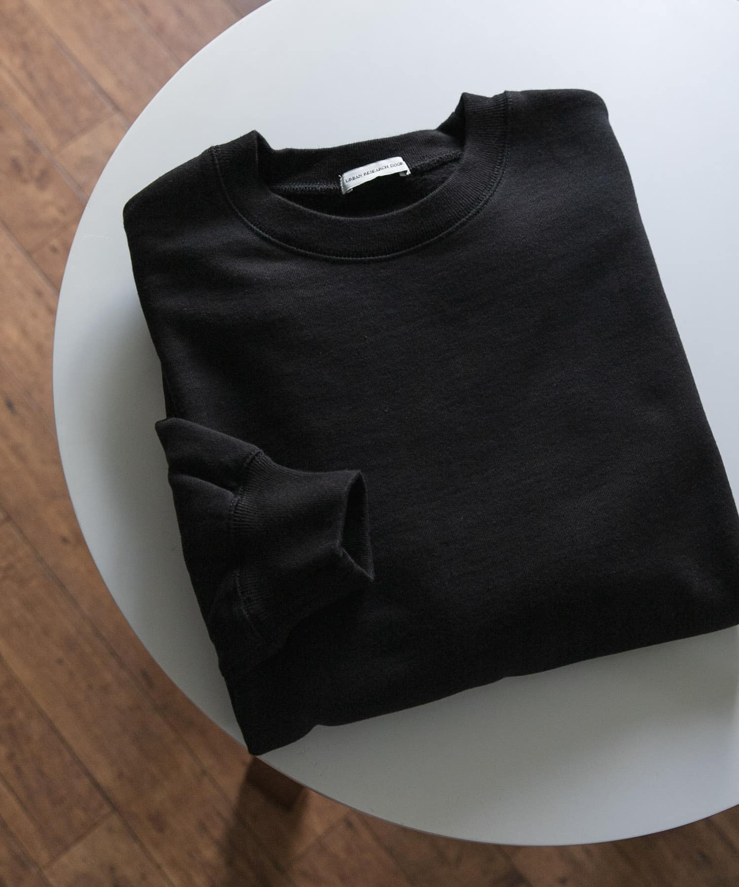 『XLサイズ/WEB限定』裏起毛クルーネックスウェット BLACK M