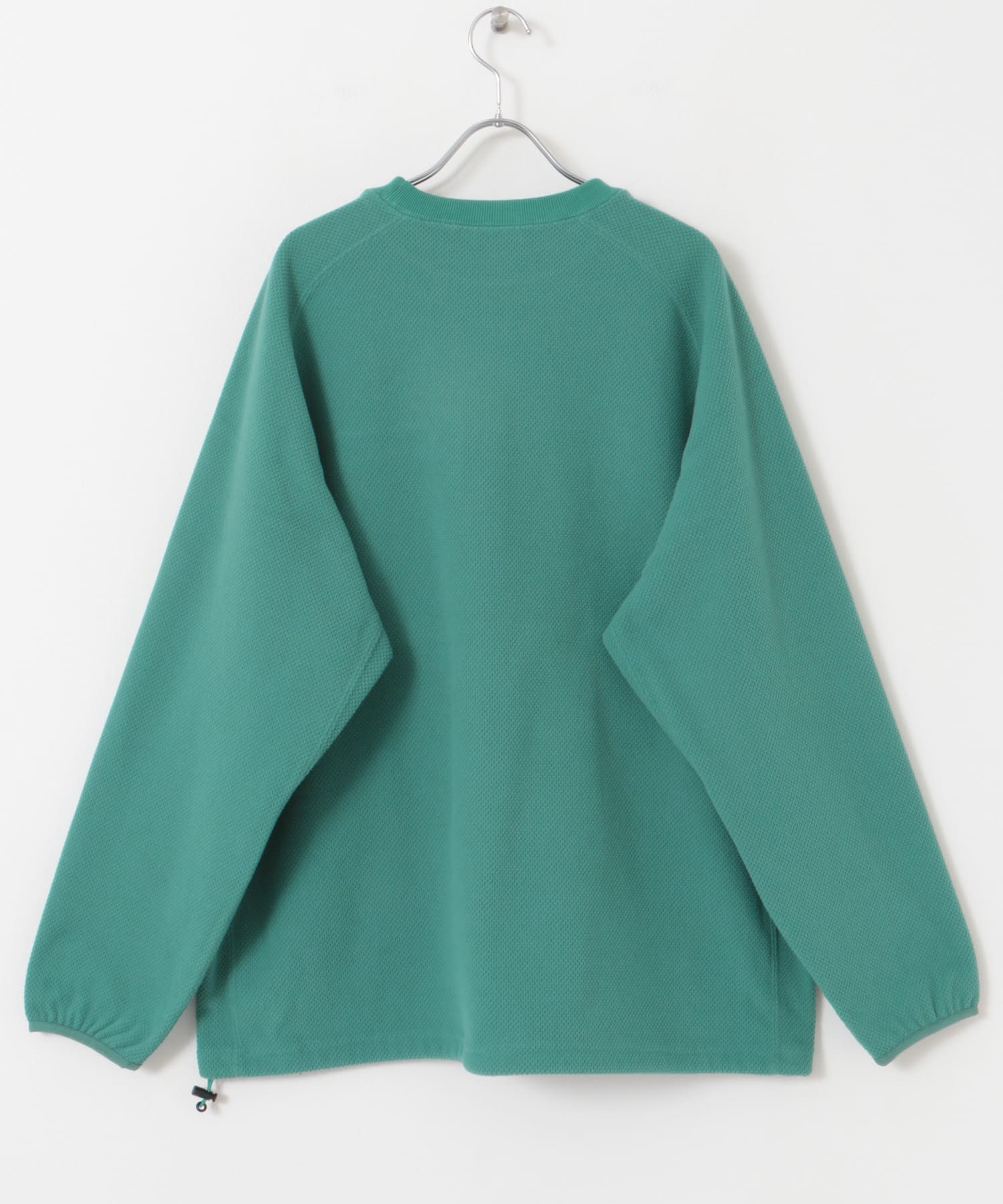 『UR TECH』ピケフリース プルオーバー BLUE GREEN M