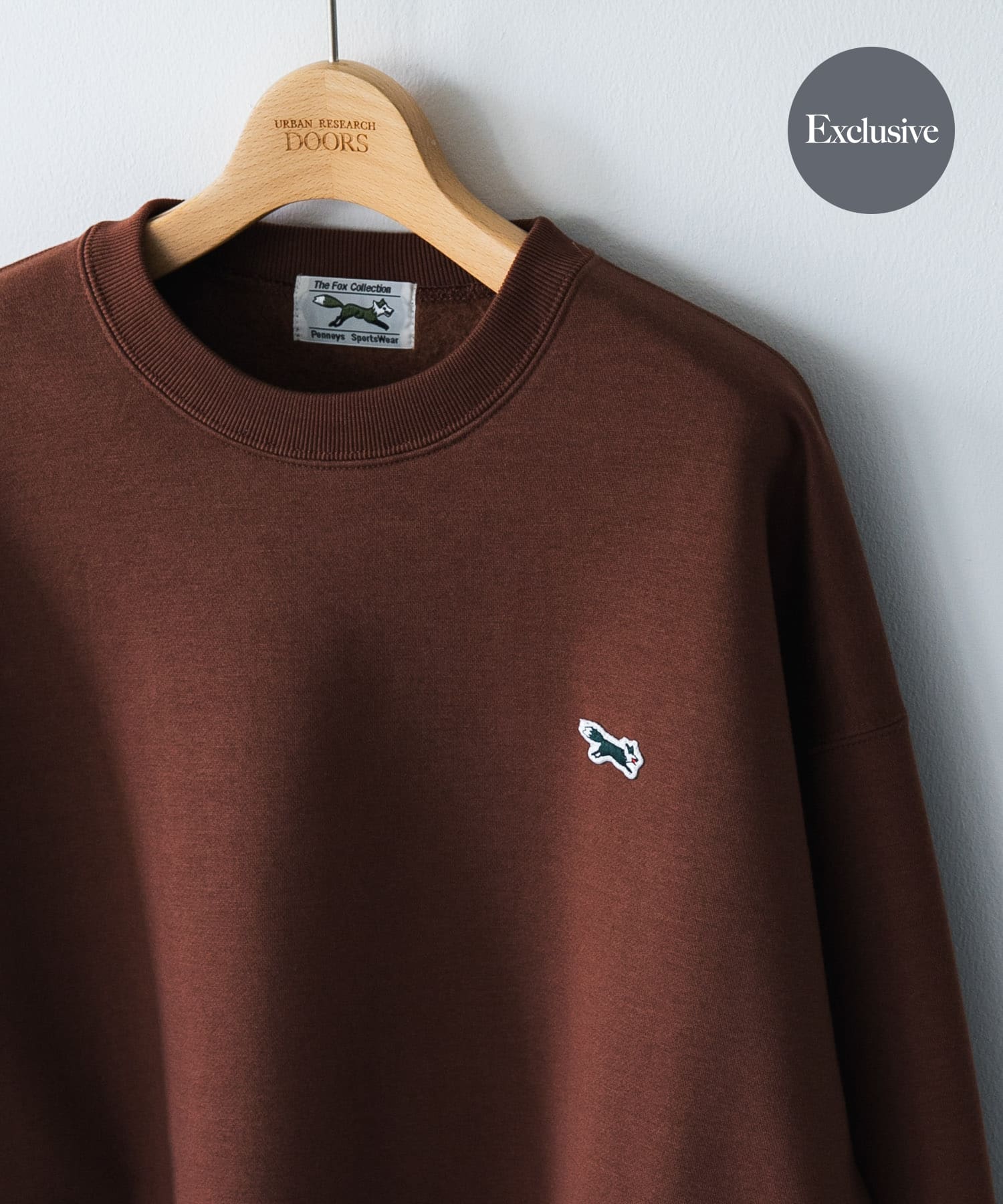 『XLサイズ/WEB限定』『別注』PENNEYS×DOORS　THE FOX クルーネックスウェット NUTS M