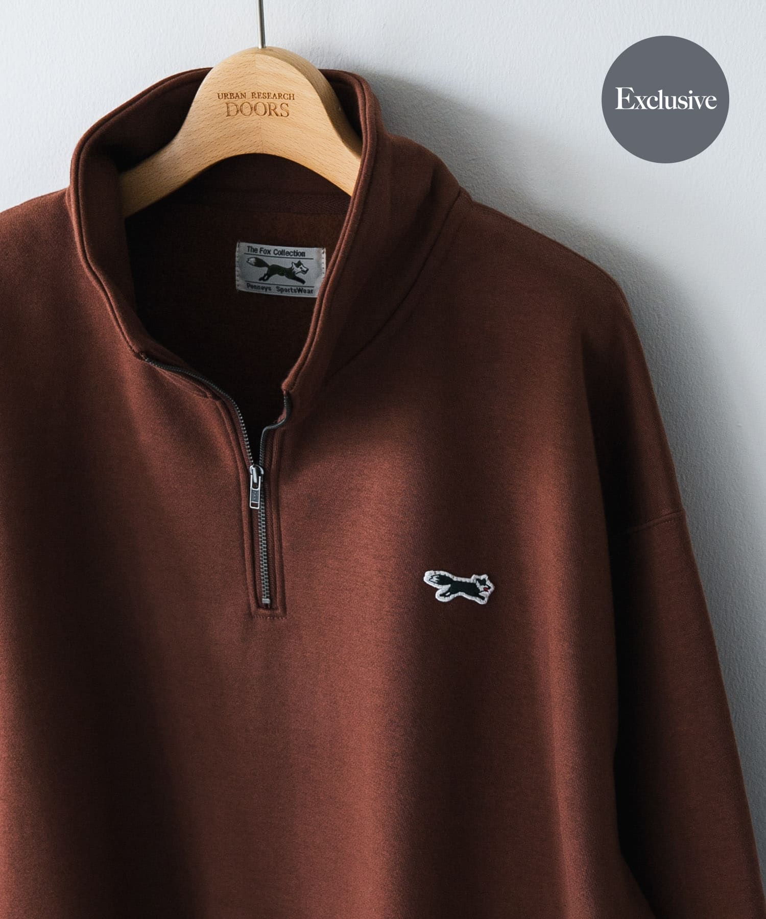 『XLサイズ/WEB限定』『別注』PENNEYS×DOORS　THE FOX ハーフジップスウェット NUTS M