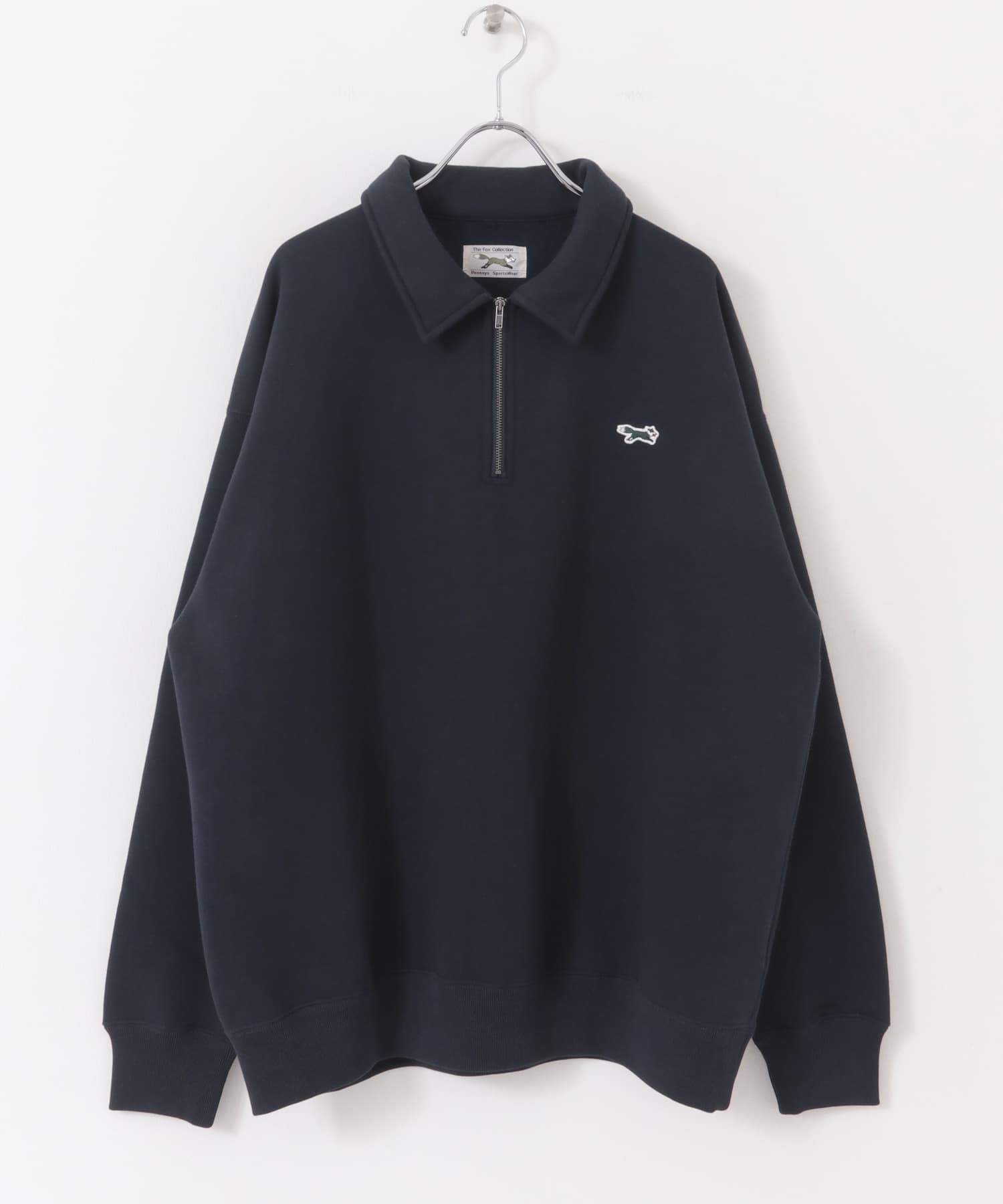 『別注』PENNEYS×DOORS　THE FOX ジップポロスウェット NAVY M