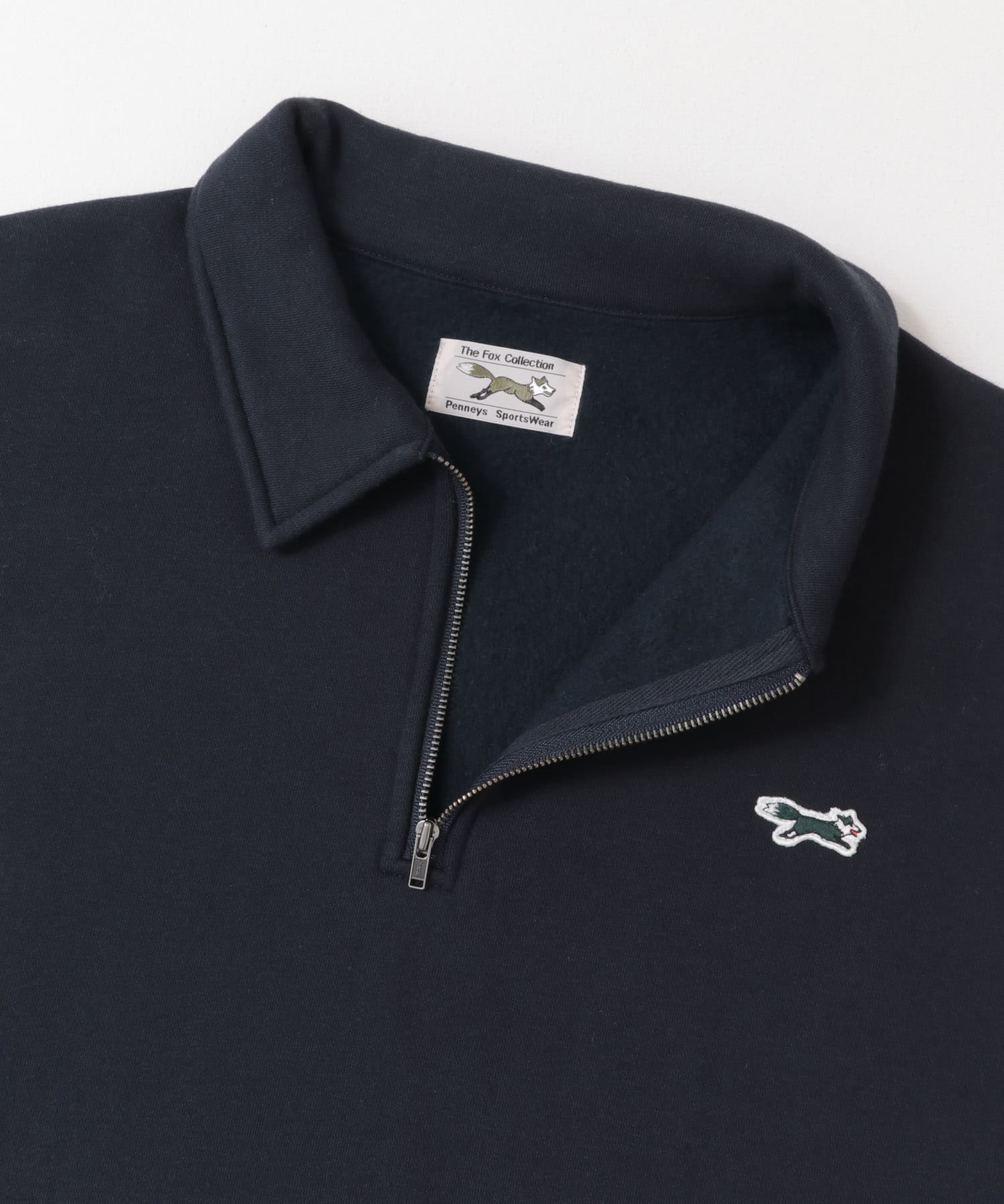 『別注』PENNEYS×DOORS　THE FOX ジップポロスウェット NAVY M