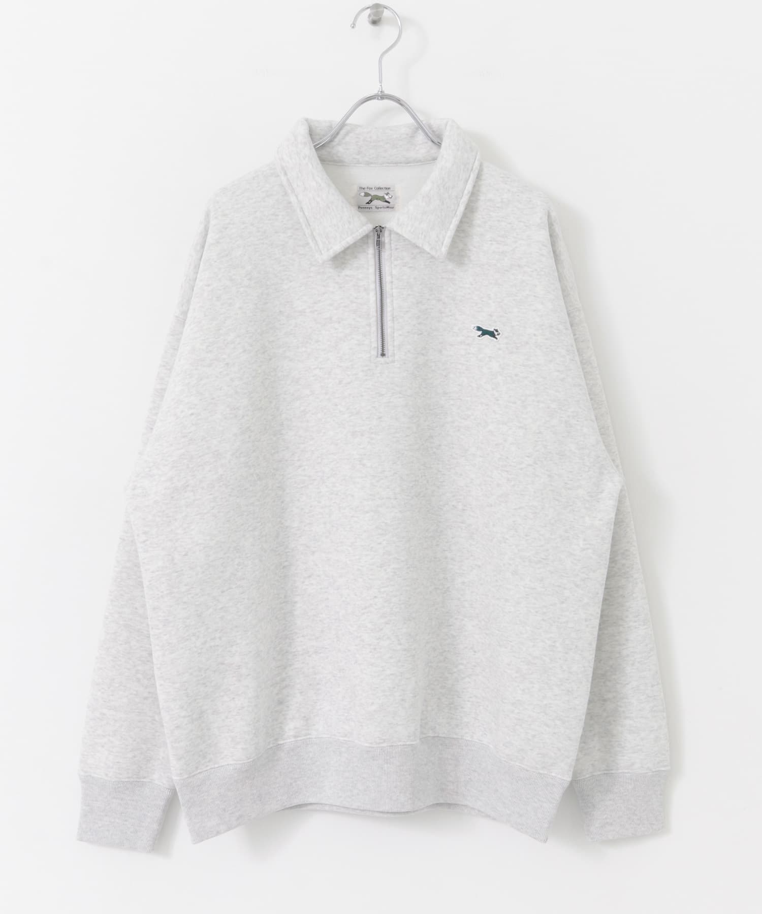 『別注』PENNEYS×DOORS　THE FOX ジップポロスウェット ASH M