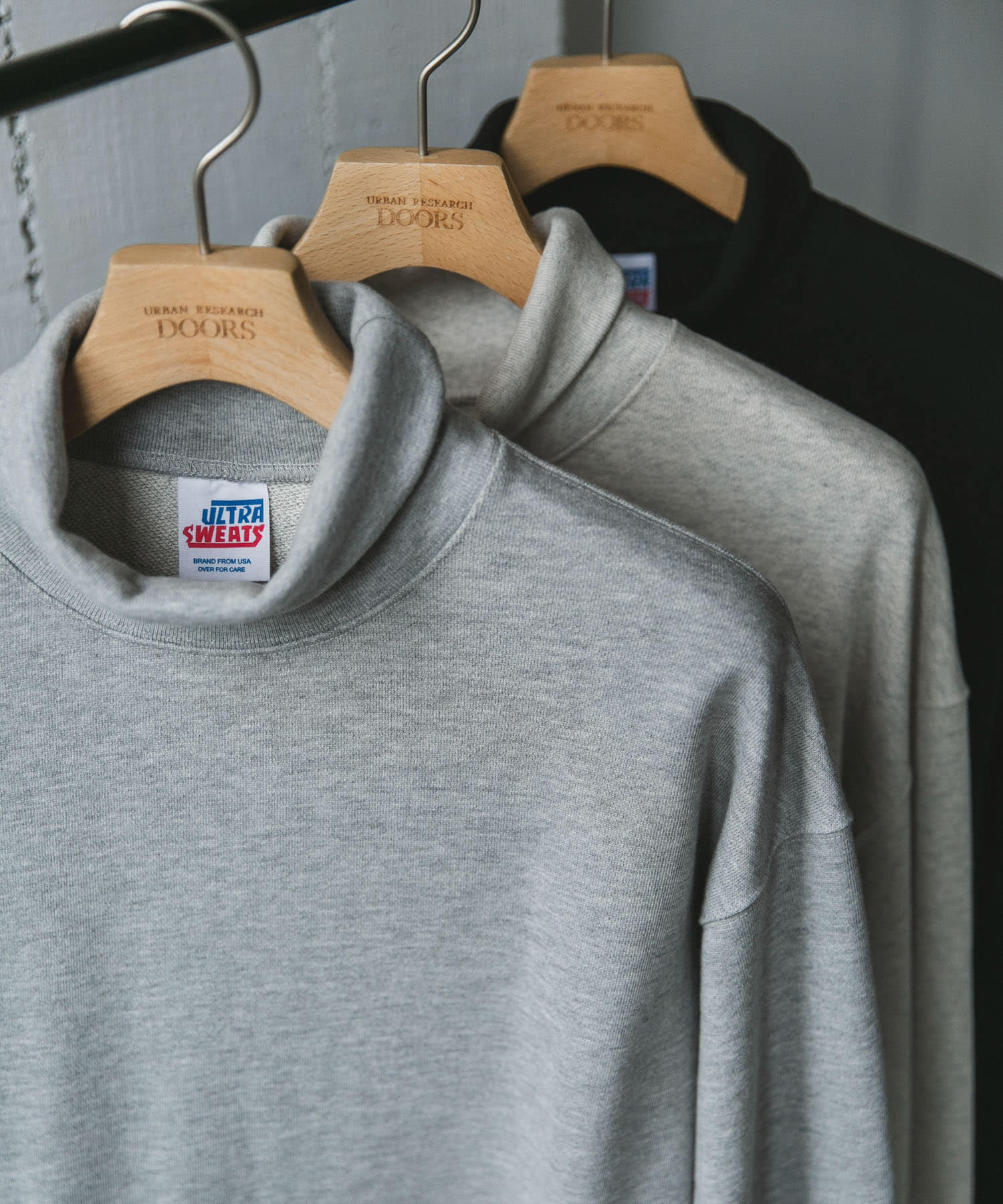 ULTRA SWEATS タートルスウェット MIX GRAY M