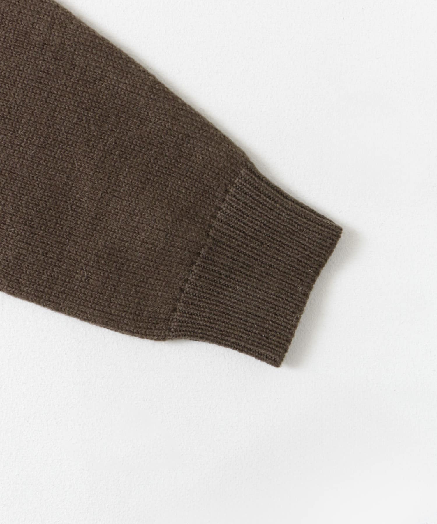 『XLサイズ/WEB限定』チュニジアウール クルーネック ニット BROWN M