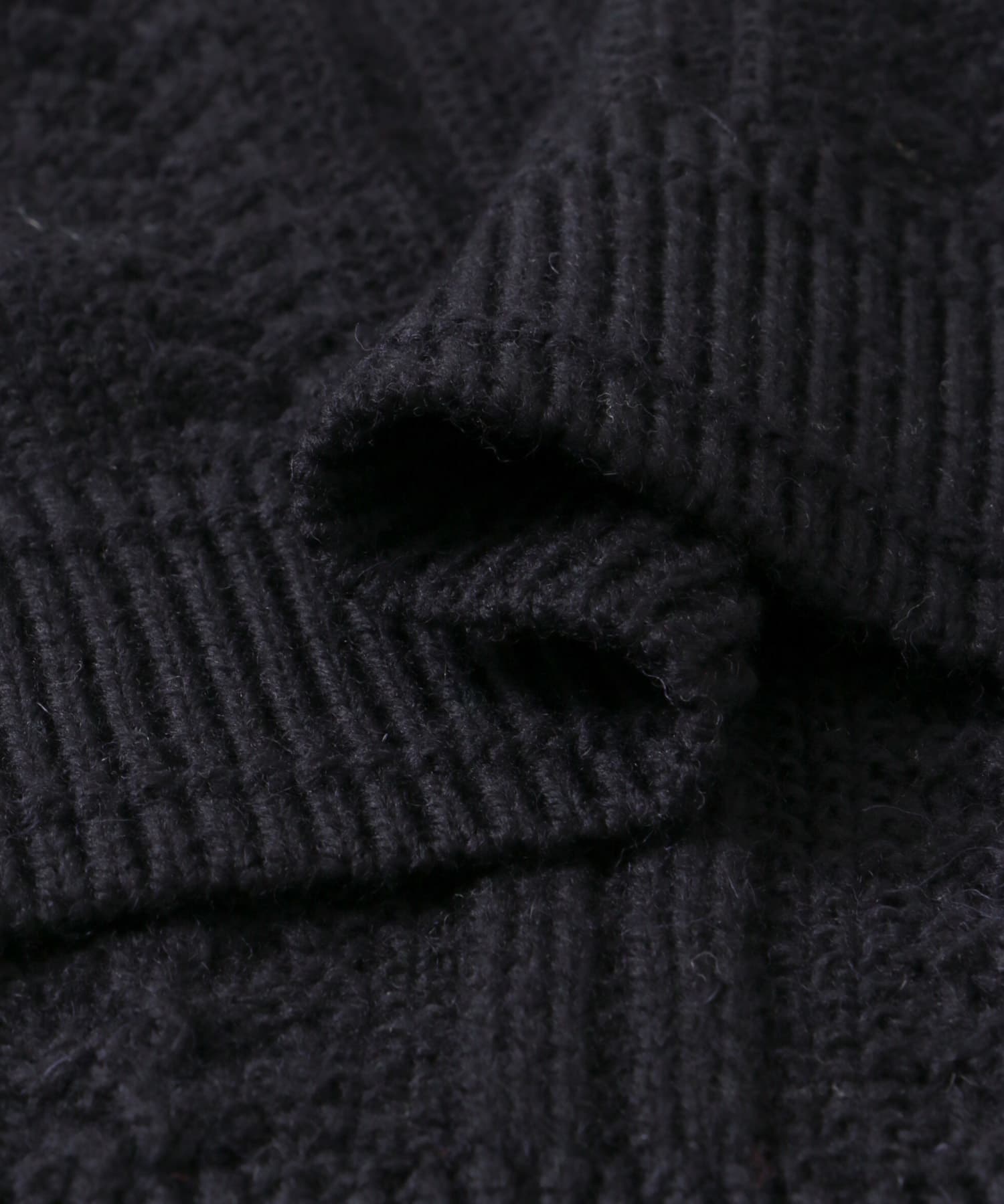 チュニジアウール ケーブル ニット D.NAVY M