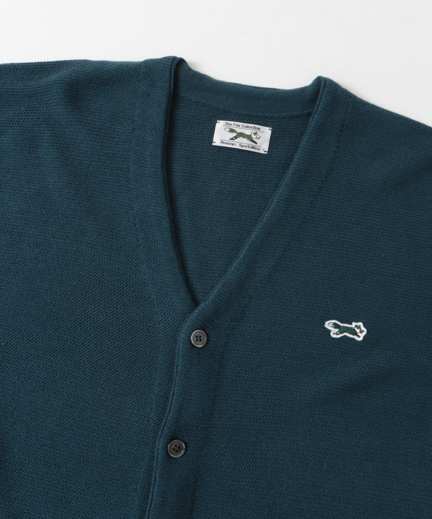 『XLサイズ/WEB限定』『別注』PENNEYS×DOORS　THE FOX Vネックカーディガン BLUE GREEN M