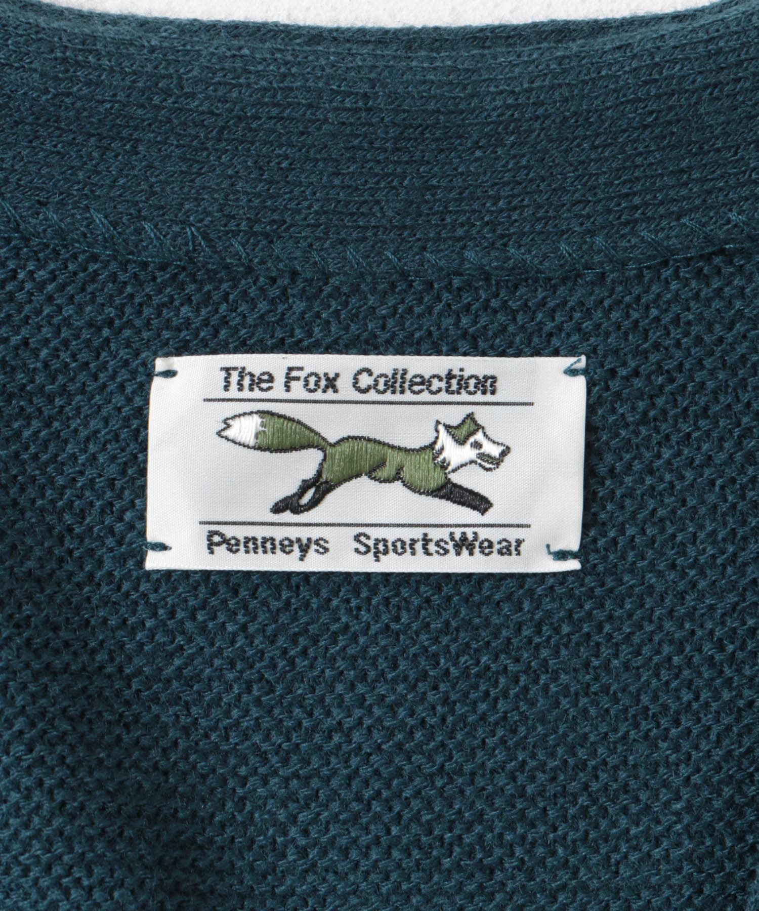 『XLサイズ/WEB限定』『別注』PENNEYS×DOORS　THE FOX Vネックカーディガン BLUE GREEN M