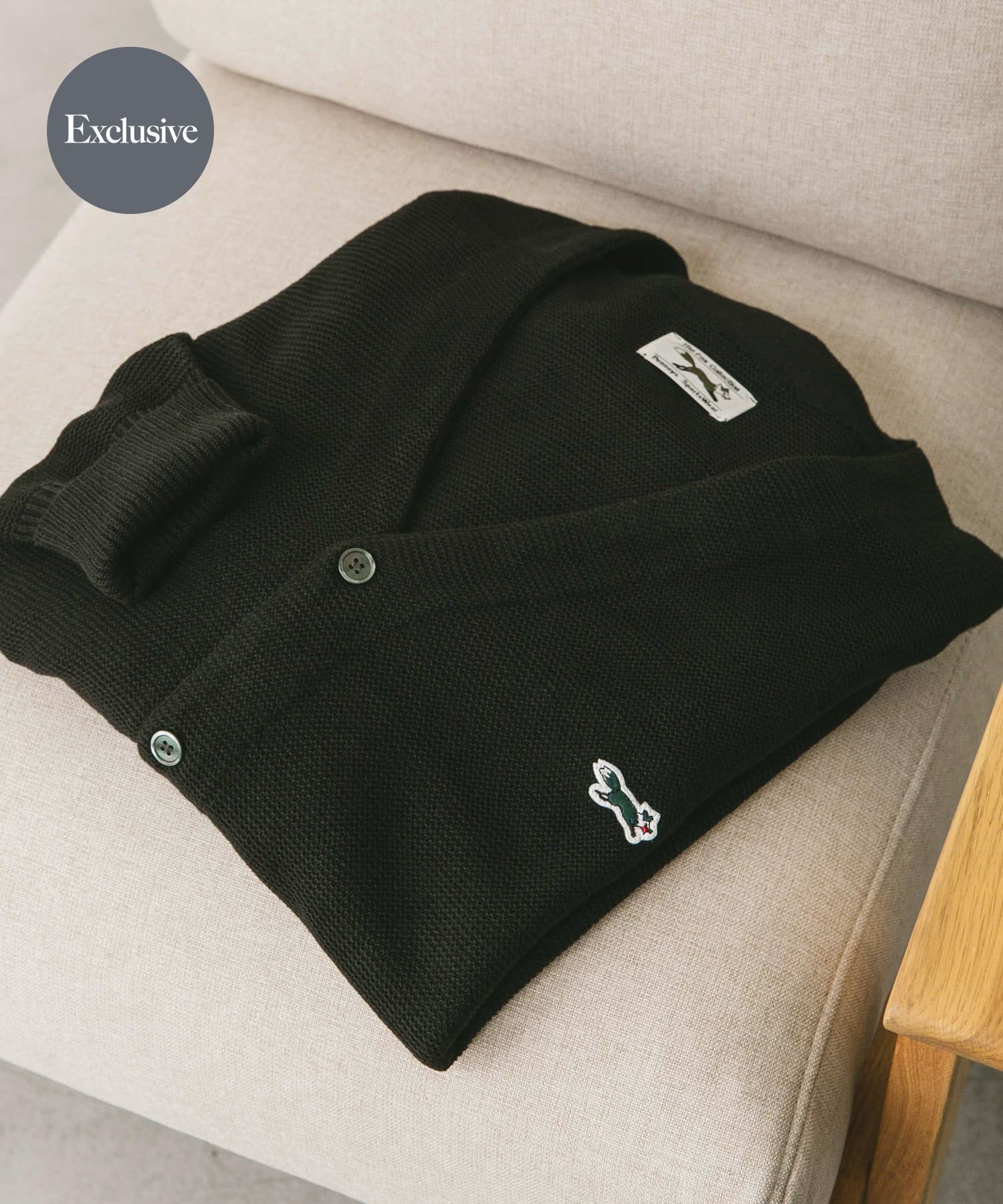 『XLサイズ/WEB限定』『別注』PENNEYS×DOORS　THE FOX Vネックカーディガン BLACK M