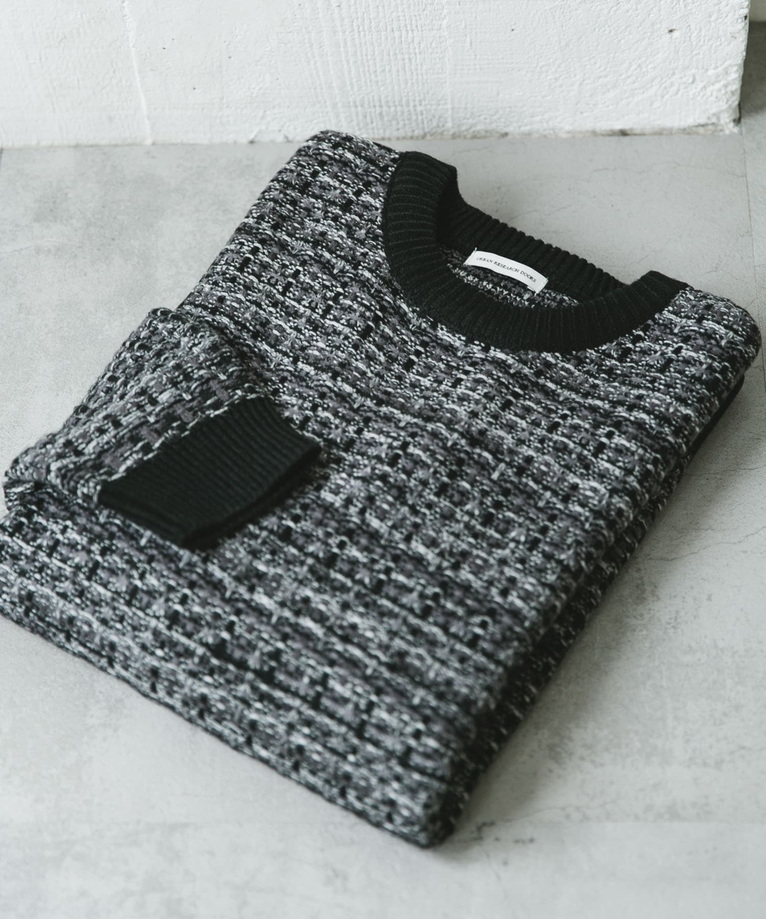 ツイードライク ジャガードニット