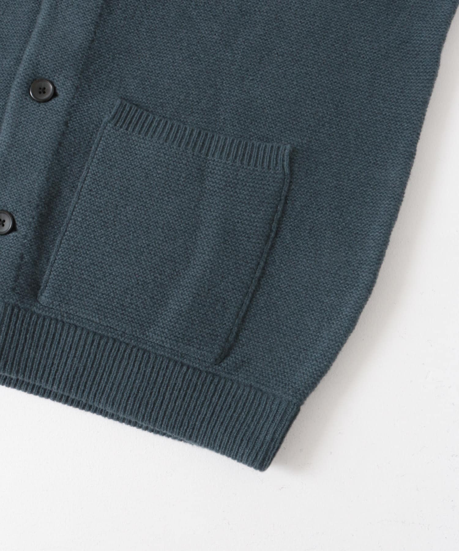 『XLサイズ/WEB限定』ハミルトンウールガーターカーディガン DARK BLUE M