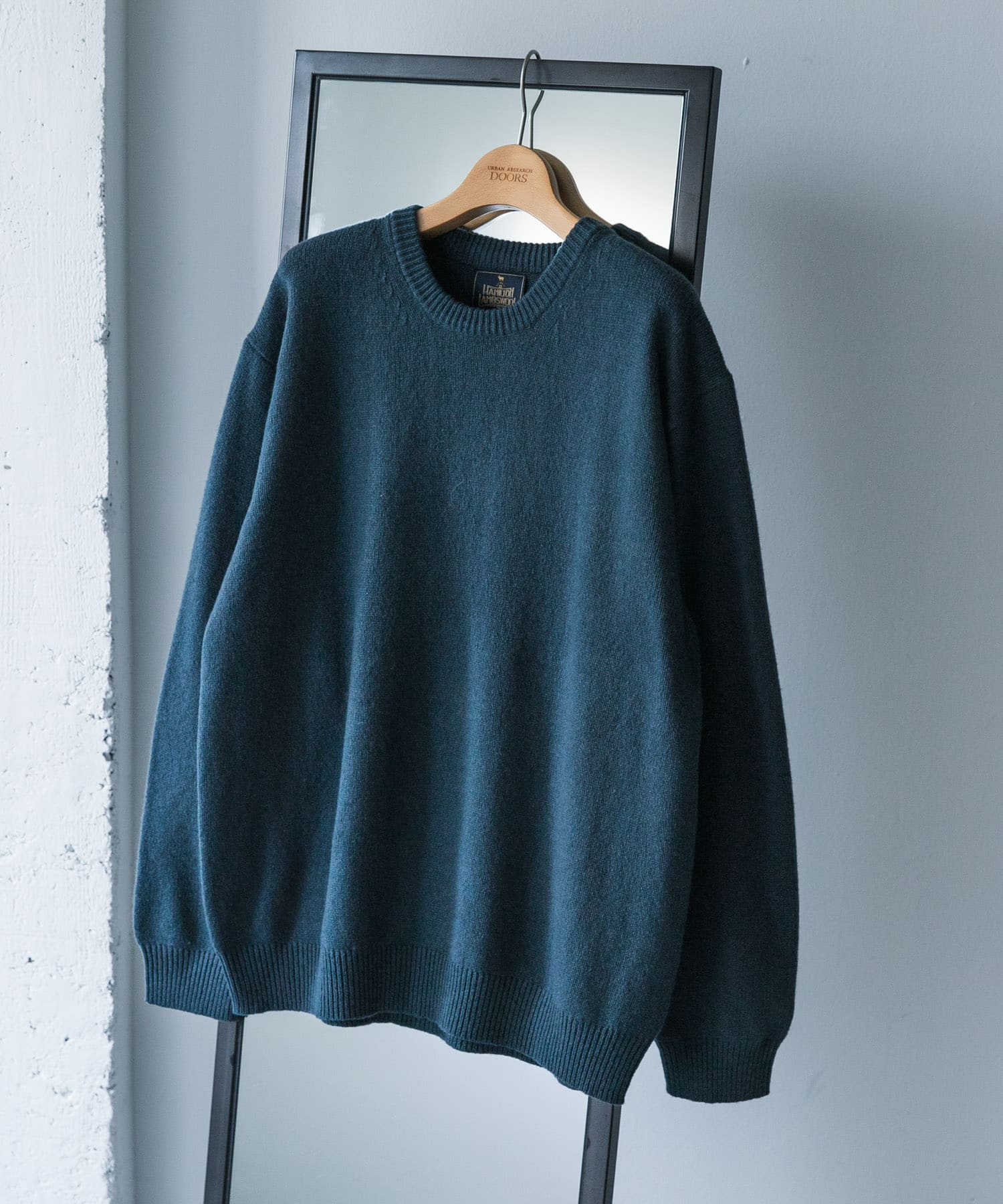 『XLサイズ/WEB限定』ハミルトンウールクルーネックニット DARK BLUE M