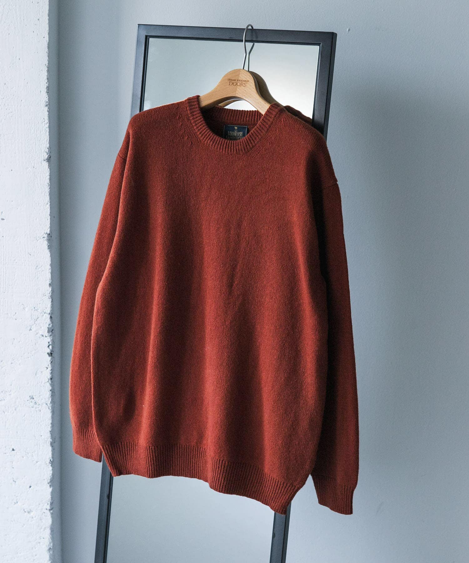 『XLサイズ/WEB限定』ハミルトンウールクルーネックニット ORANGE XL