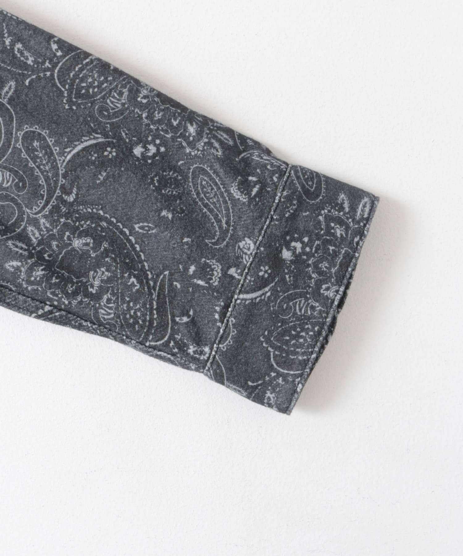 『XLサイズ/WEB限定』ヘビーネルバンドカラーシャツ PAISLEY M
