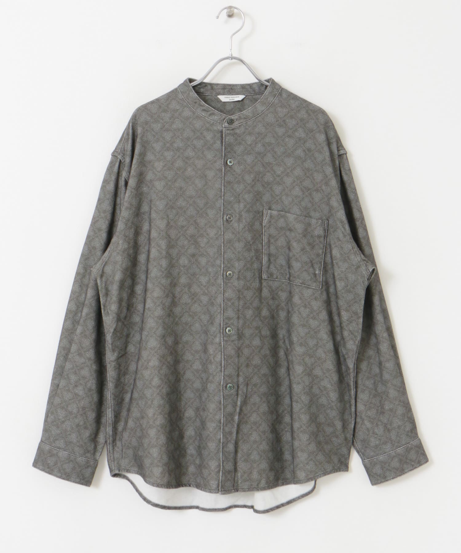 『XLサイズ/WEB限定』ヘビーネルバンドカラーシャツ GEOMETRIC M