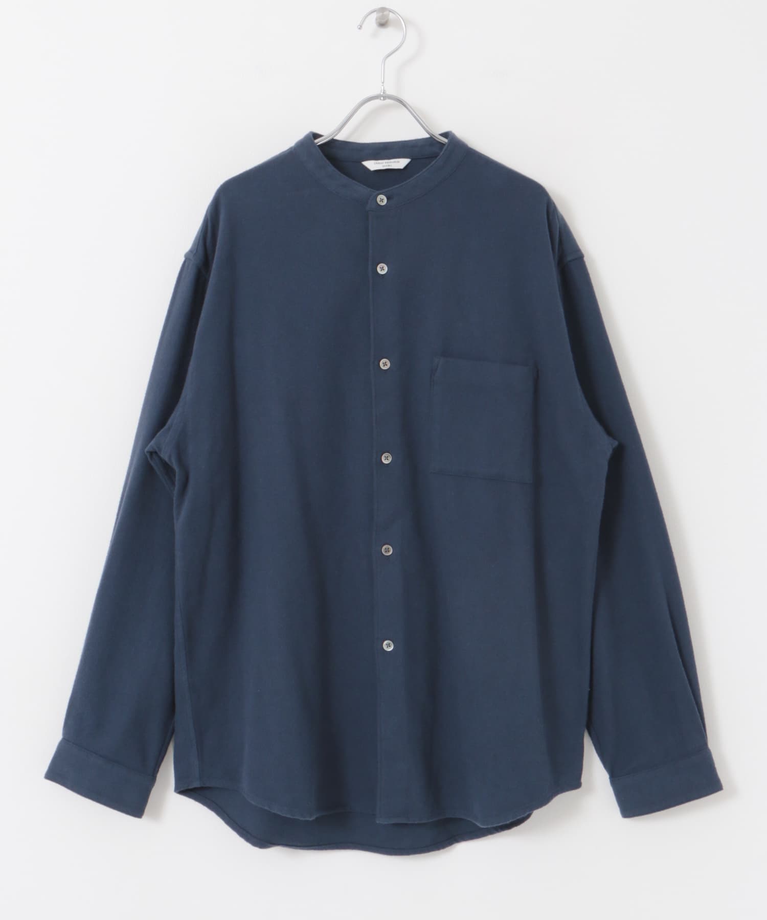 『XLサイズ/WEB限定』ヘビーネルバンドカラーシャツ INDIGO M