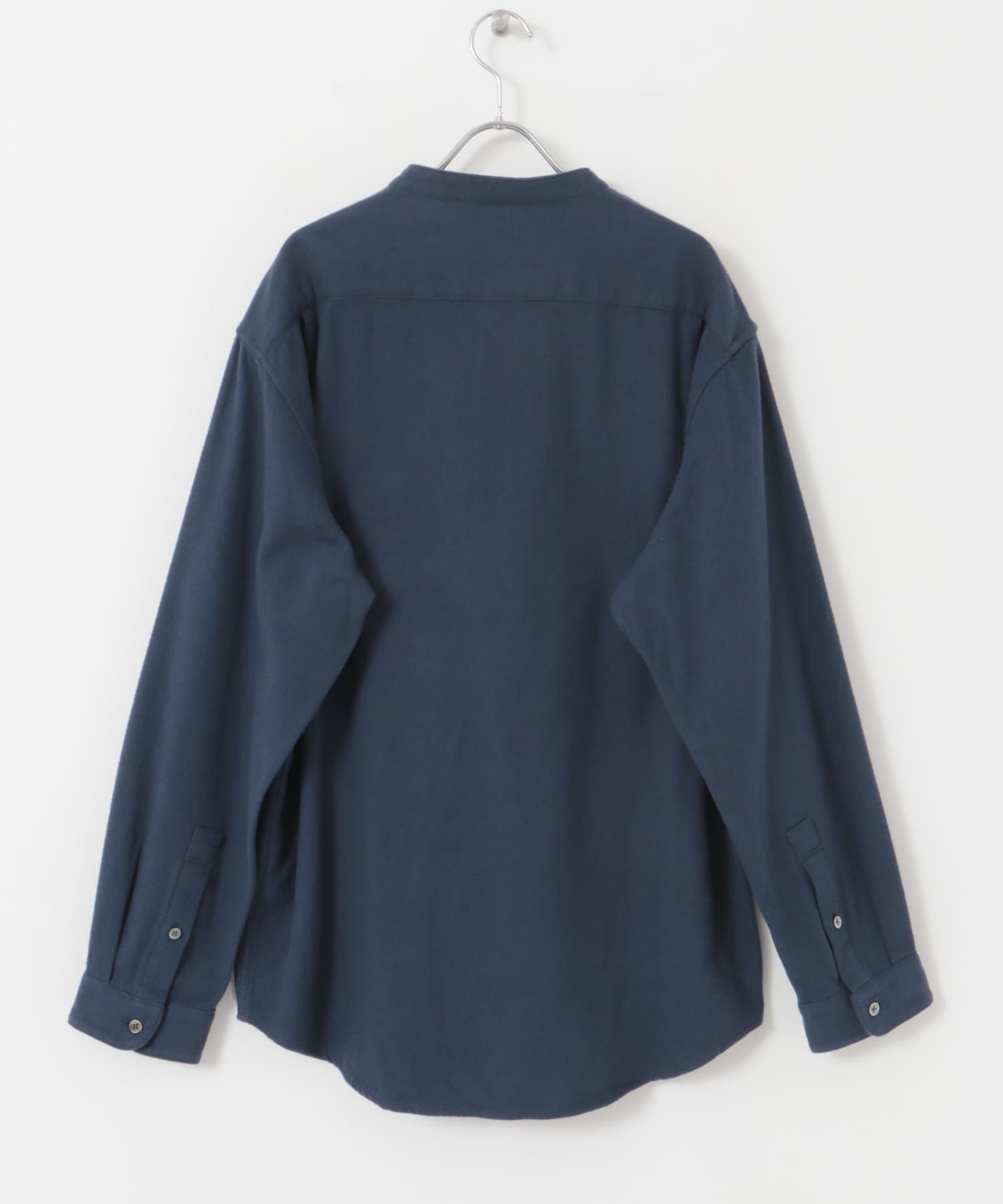 『XLサイズ/WEB限定』ヘビーネルバンドカラーシャツ INDIGO M