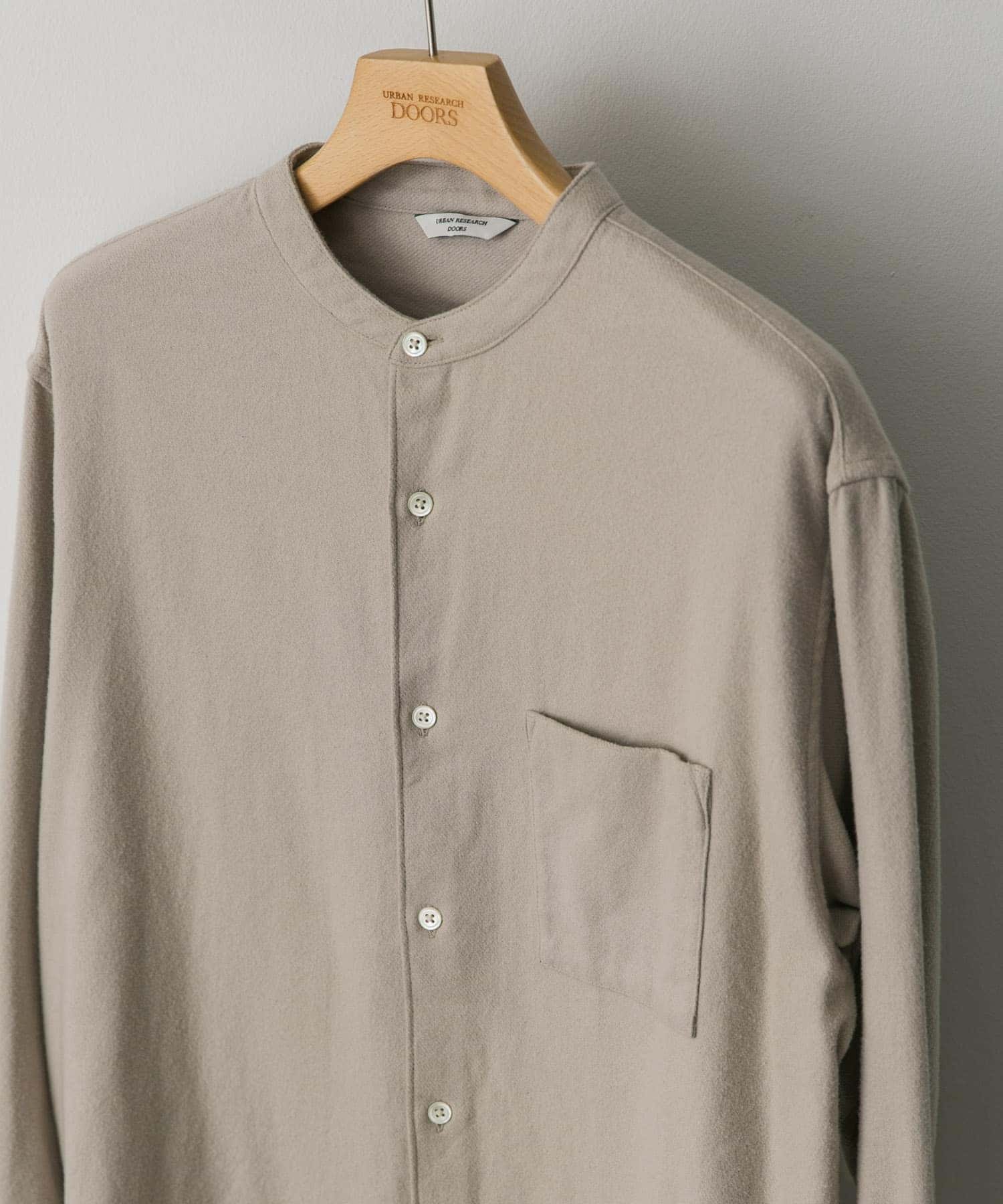 『XLサイズ/WEB限定』ヘビーネルバンドカラーシャツ OFF M