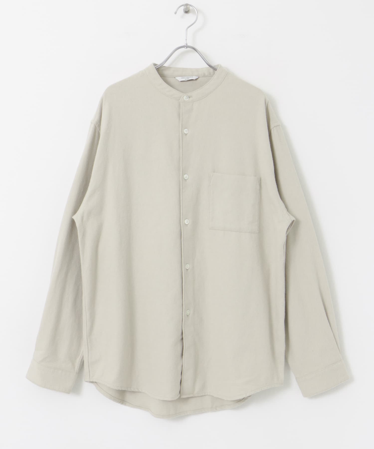 『XLサイズ/WEB限定』ヘビーネルバンドカラーシャツ OFF M