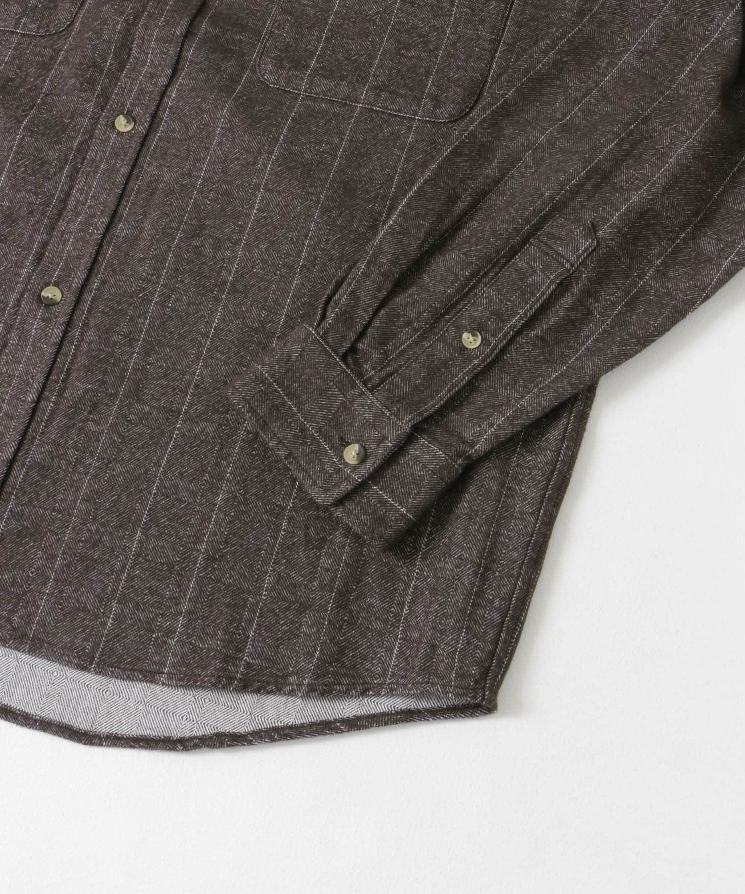 OUTDOOR EXCHANGE起毛ネルシャツ BROWN M